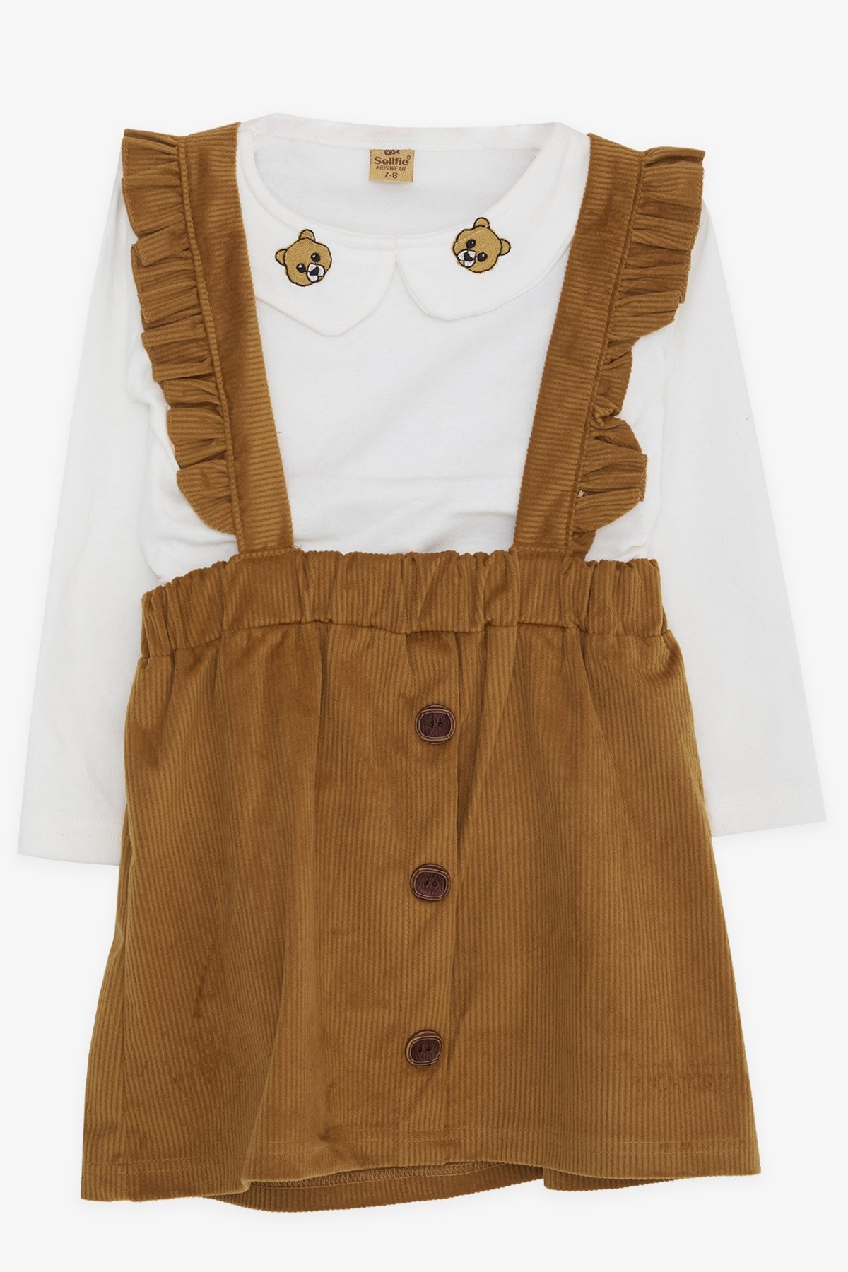 Kız Çocuk Kadife Salopet Takım Hardal Sarı 6 Yaş - Kışlık Baharlık  Elbiseler | Breeze