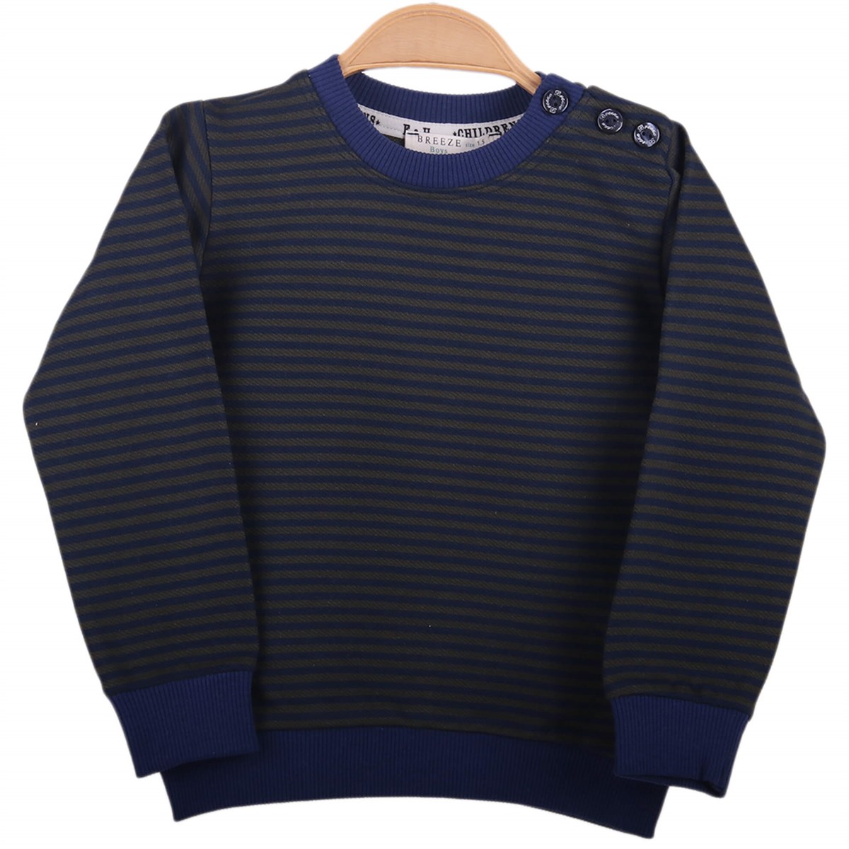 Çizgili Sweat Breeze Yeşil Lacivert