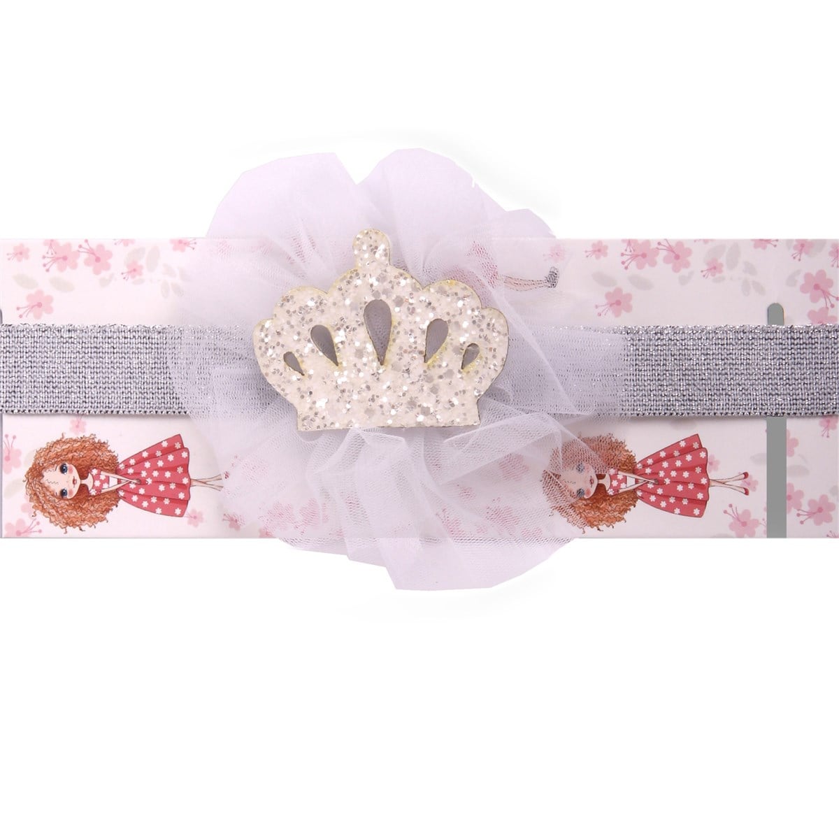 Taç Figürlü Tüllü Bandana