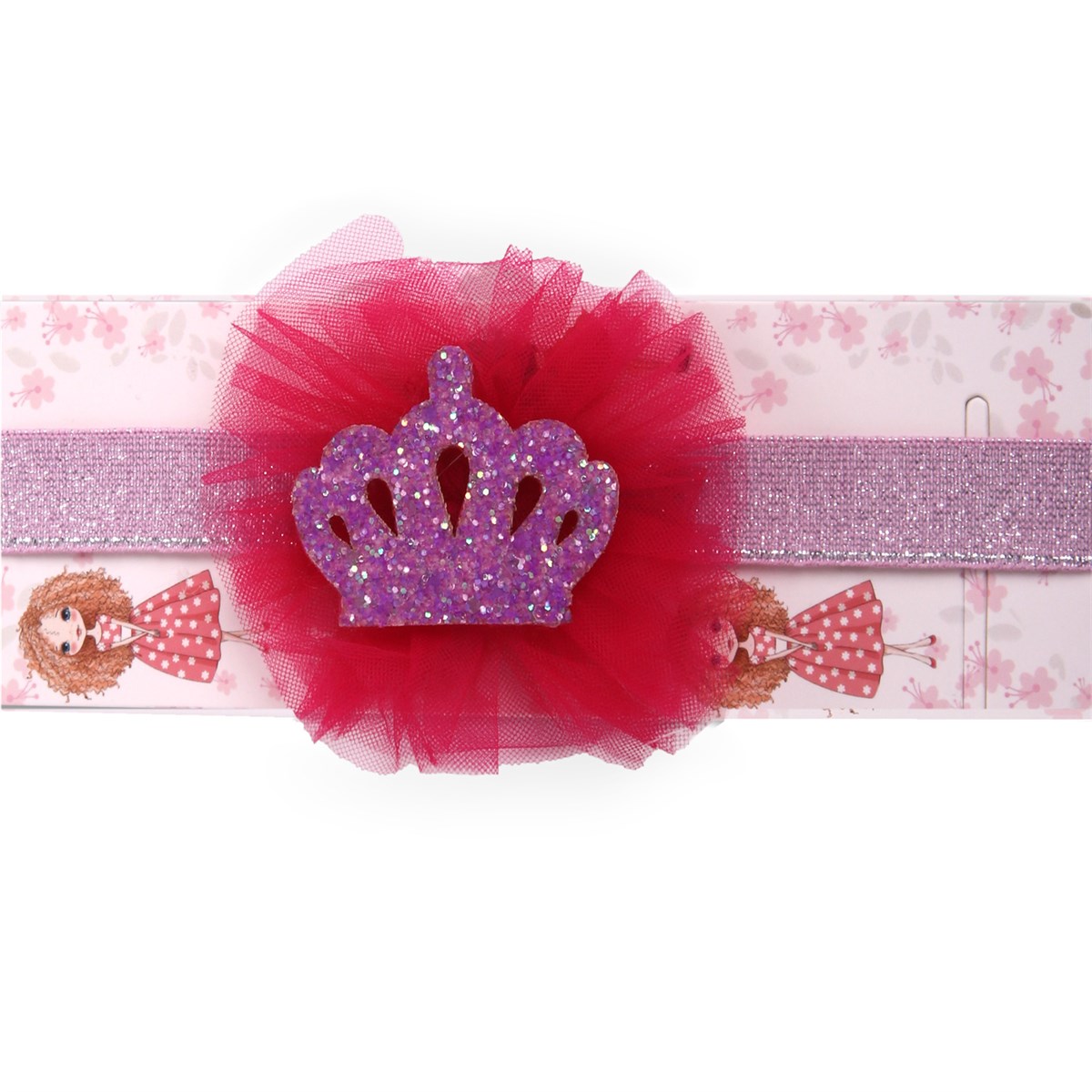 Taç Figürlü Tüllü Bandana