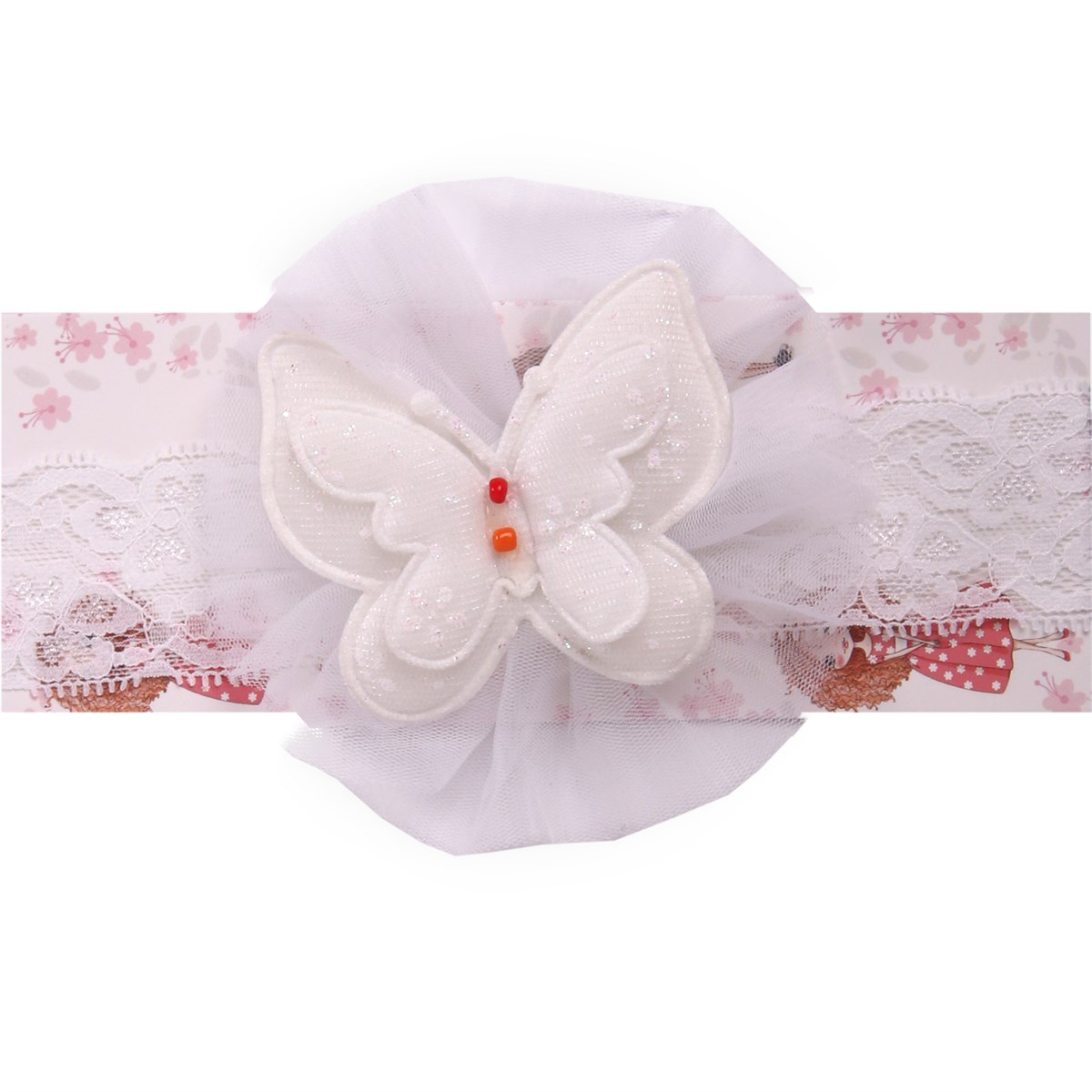 Tüllü Kelebekli Bandana