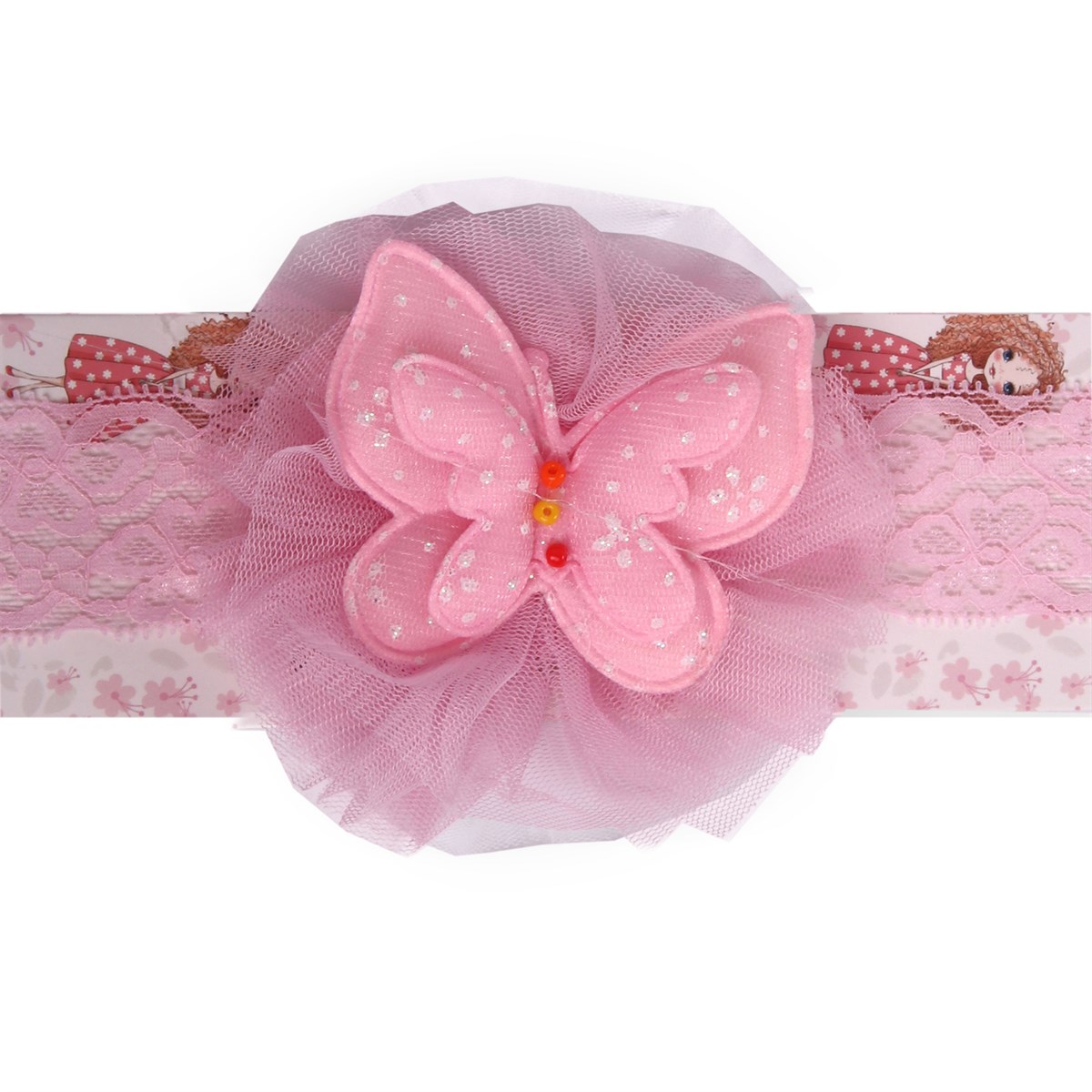 Tüllü Kelebekli Bandana
