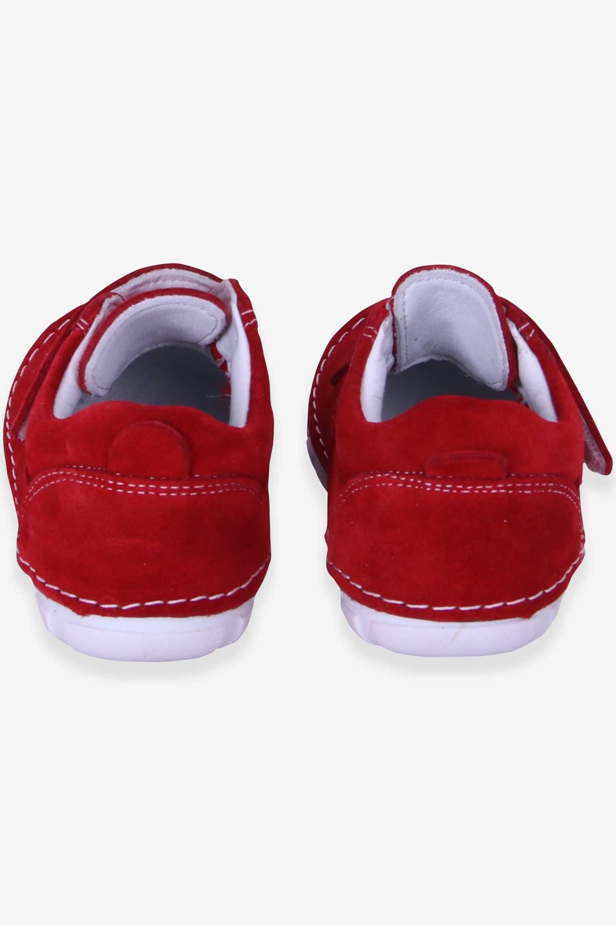 Kız Çocuk Cırtlı Süet Ayakkabı Kırmızı 22 Numara - Tatlı Modeller | Breeze