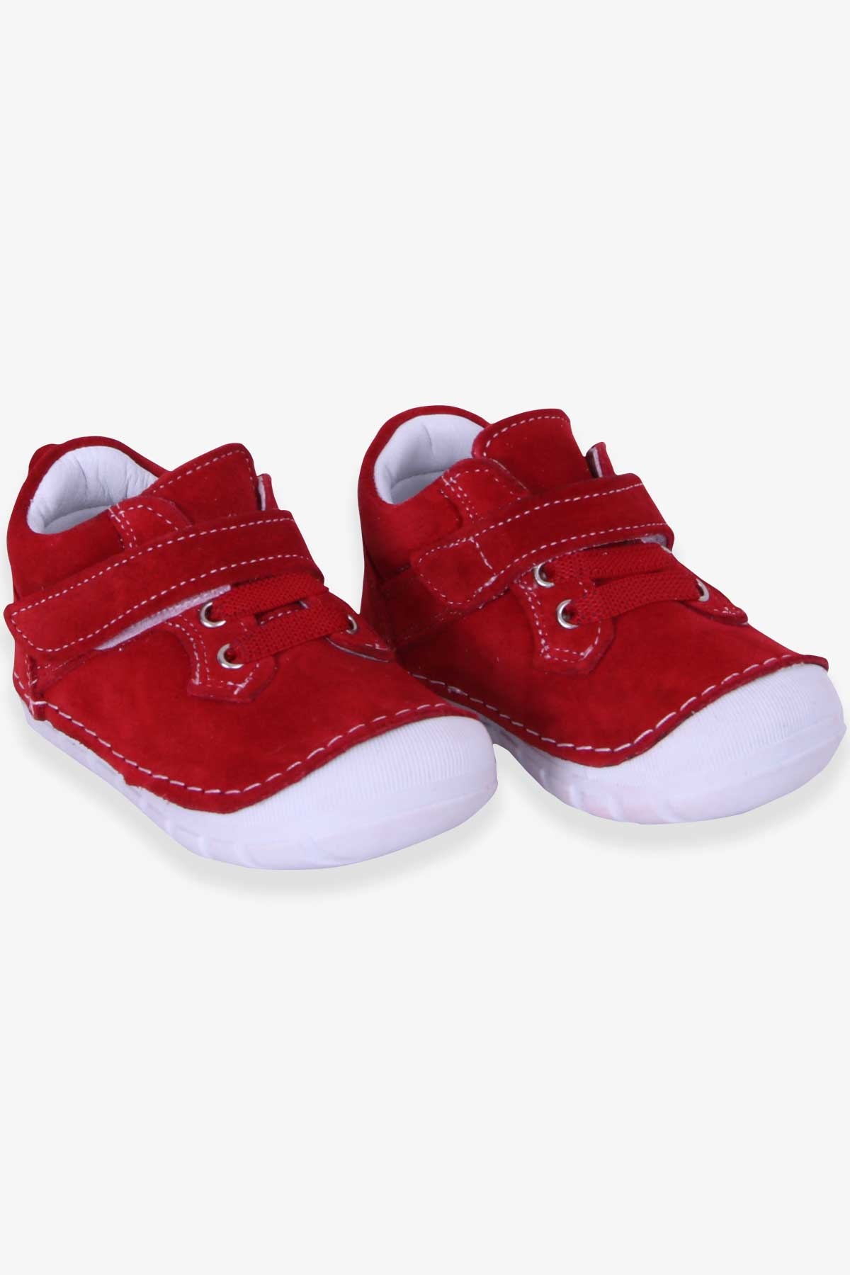 Kız Çocuk Cırtlı Süet Ayakkabı Kırmızı 19 Numara-22 Numara - Tatlı Modeller  | Breeze