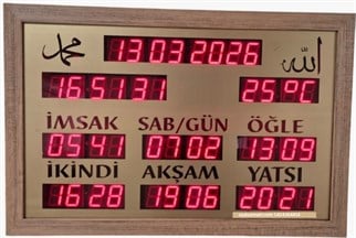 Cami Saati ( Vakitmatik)DİJİTAL İMSAKİYE BÜYÜK 1DİJİTAL İMSAKİYE BÜYÜK 2 CAMİ EZAN Ve NAMAZ VAKTİNİ GÖSTEREN SAAT