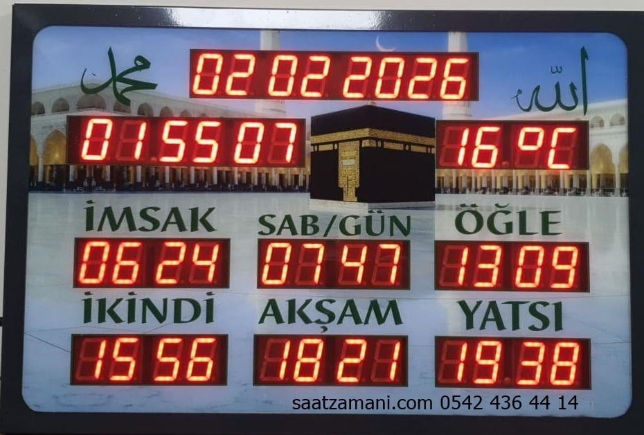 Cami Saati ( Vakitmatik)DİJİTAL İMSAKİYE DİJİTAL İMSAKİYE CAMİ EZAN Ve NAMAZ VAKTİNİ GÖSTEREN SAAT