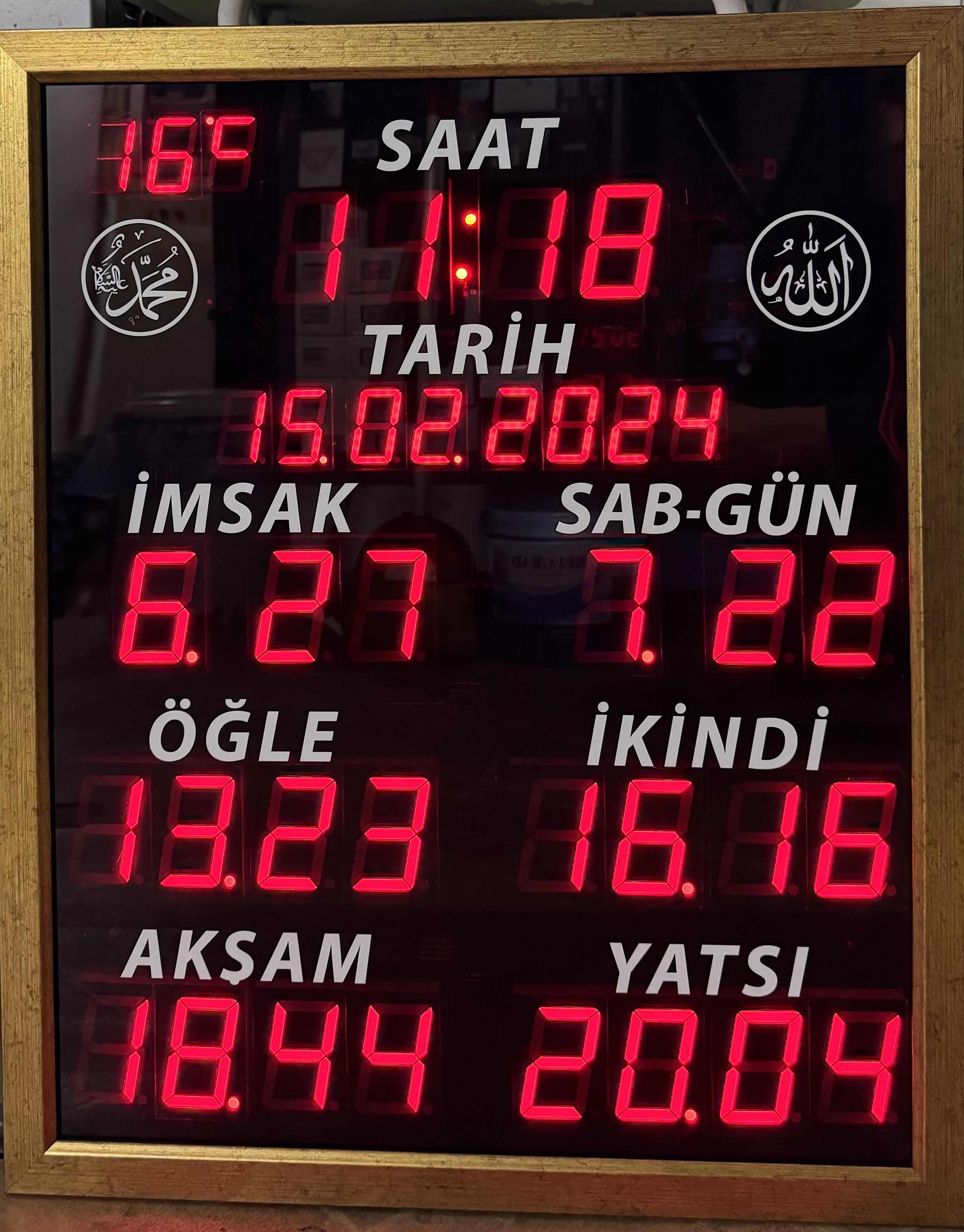 VakitmatikVAKİTMATİK BÜYÜK BOY CAMİ SAATİVakitmatik Büyük Boy Namaz Vakitleri İmsakiye