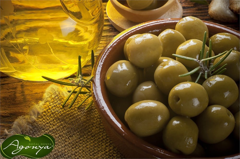 Agonya Edremit Yeşil Çizik Zeytin 1 kg.
