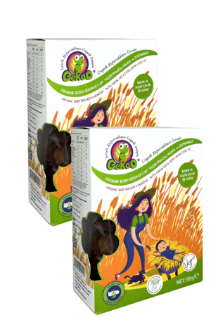 Organik Bebek Bisküvisi, Yulaflı Keçiboynuzlu 150g - 2'li