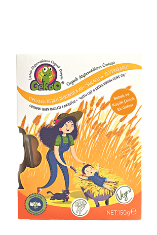 Organik Bebek Bisküvisi, Yulaflı Zeytinyağlı Vegan150g