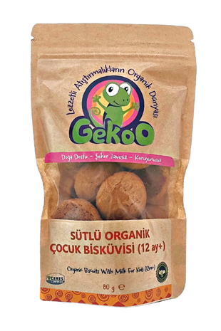 Organik Sütlü Çocuk Bisküvisi 80G