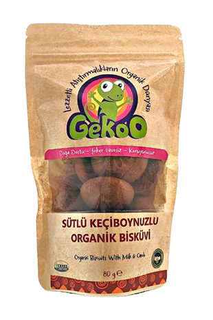 Organik Sütlü Keçiboynuzlu Bisküvi 80G