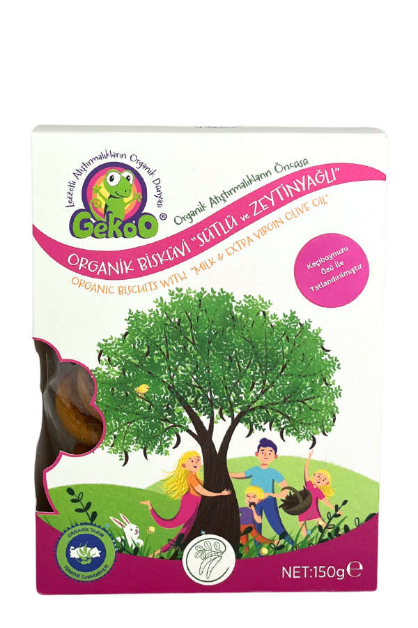GEKOO ORGANIC BISCUITS WITH “MILK & EXTRA VIRGIN OLIVE OIL”