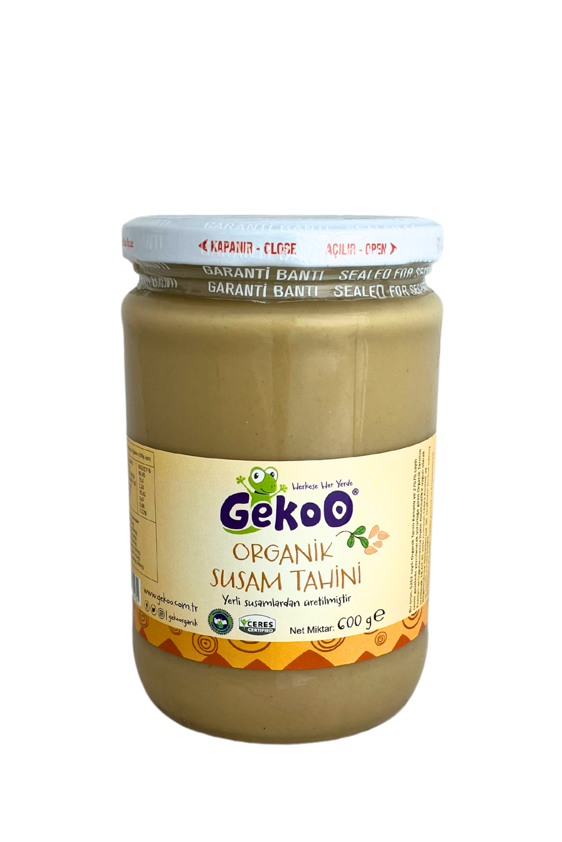 Gekoo Organik Tahin 600G Yerli Susam Tahini