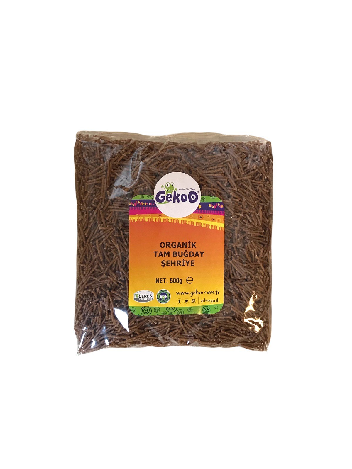 GEKOO ORGANİK TAM BUĞDAY ŞEHRİYE 500G