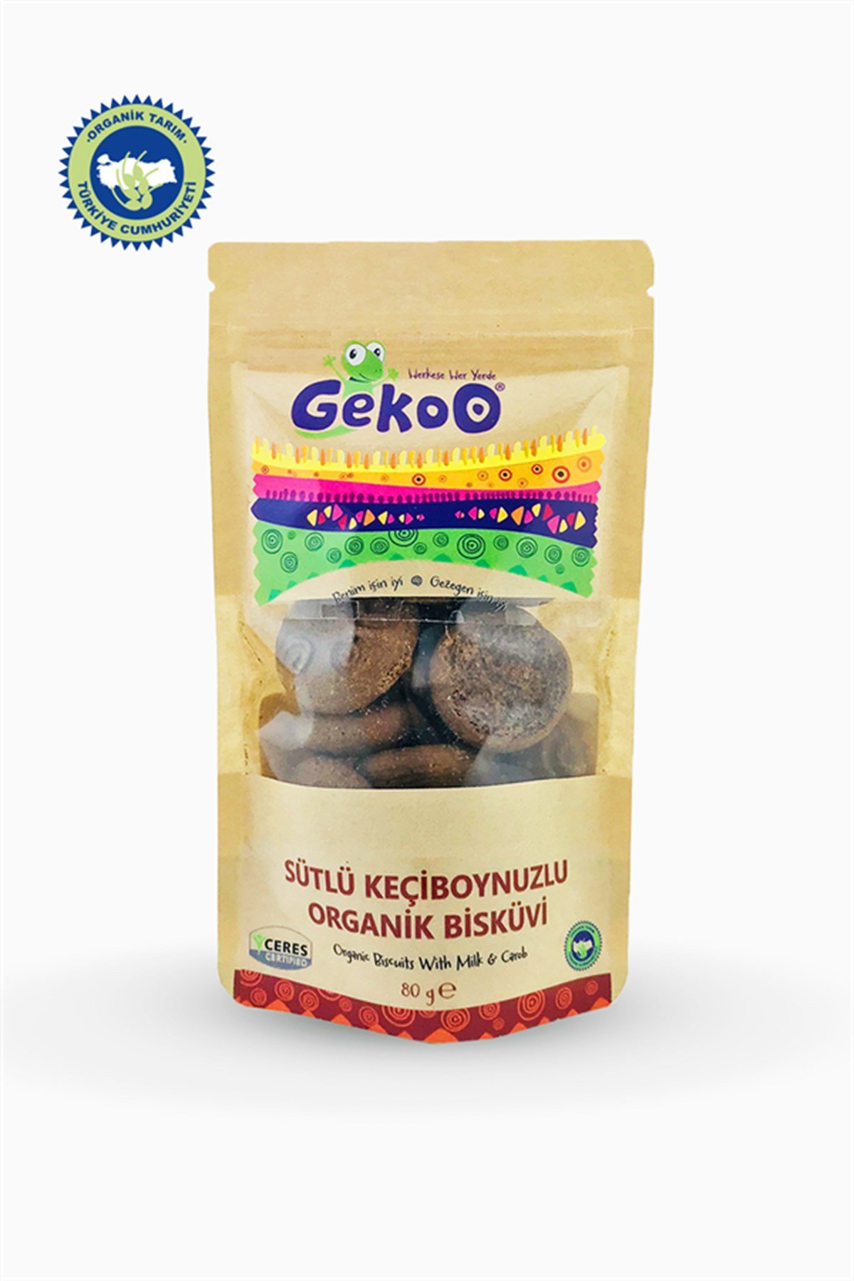 ORGANİK SÜTLÜ KEÇİBOYNUZLU BİSKÜVİ 80g