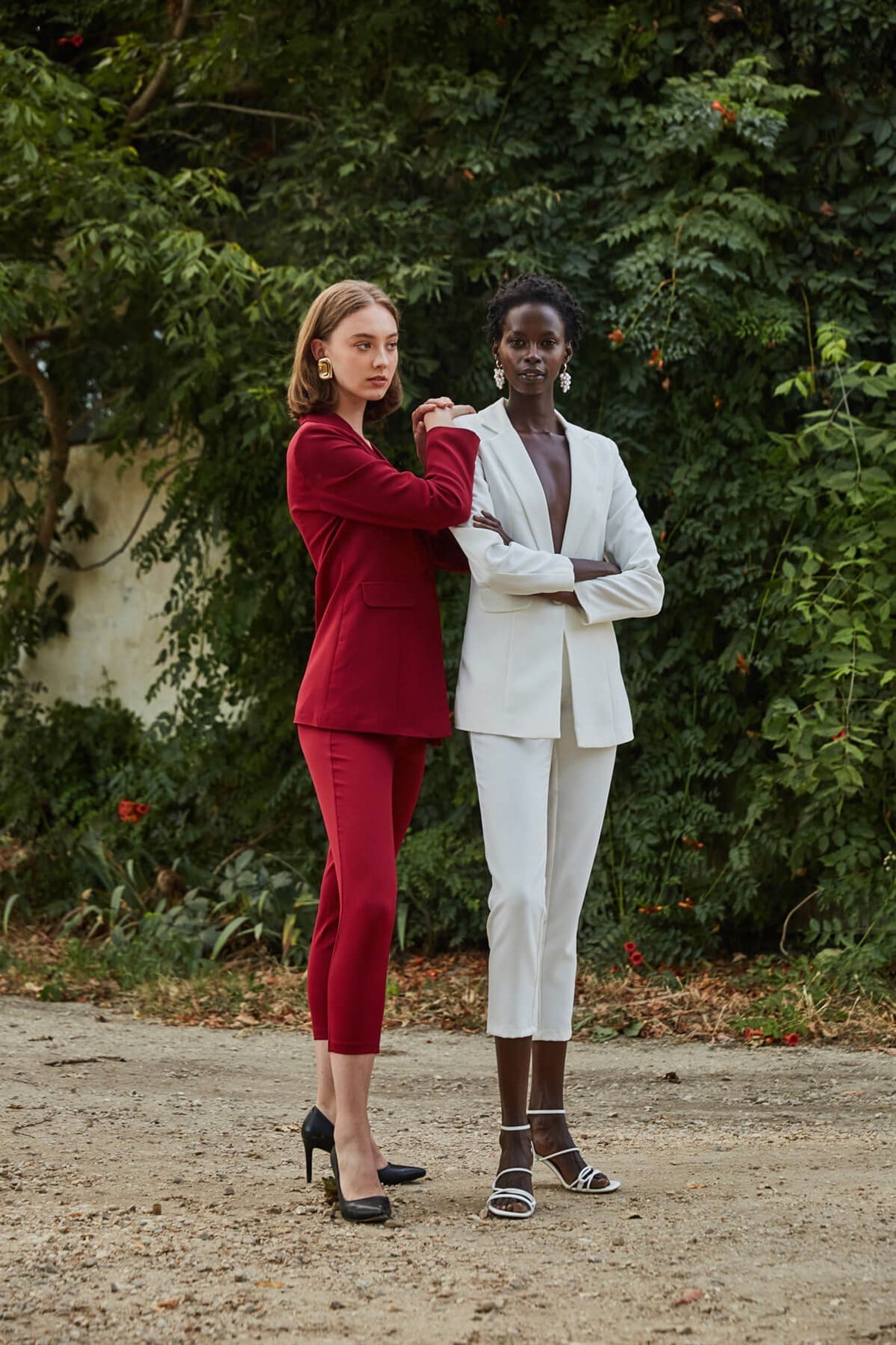 Sahte Cep Ceket Pantolon Takım - BORDO