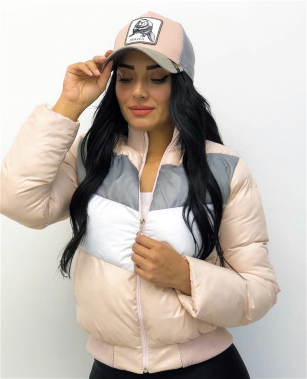 Şişme Spor Mont - PUDRA PEMBE