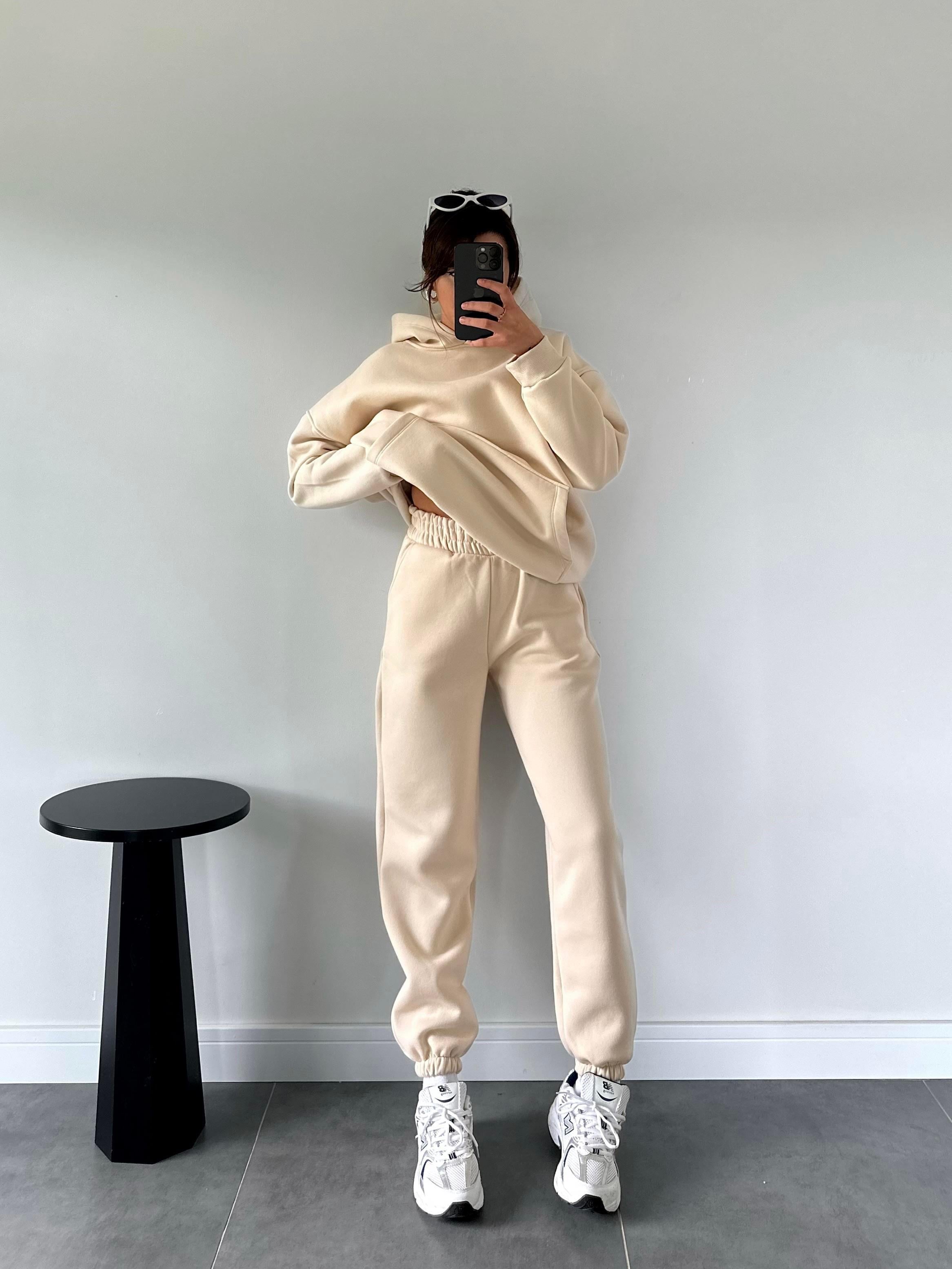 3 İplik Oversize İkili Takım - BEJ