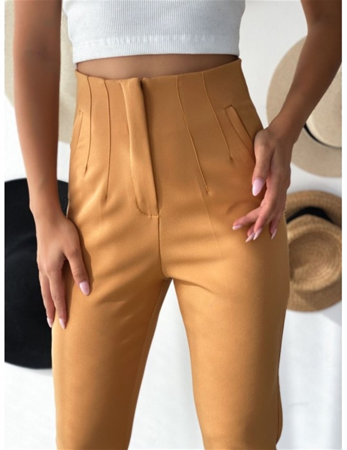 Yüksek Bel Plise Havuç Pantolon - BAL · 3