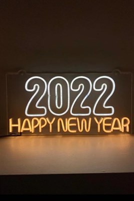 Neon 2022 Happy New Year Led Aydınlatma Tabela