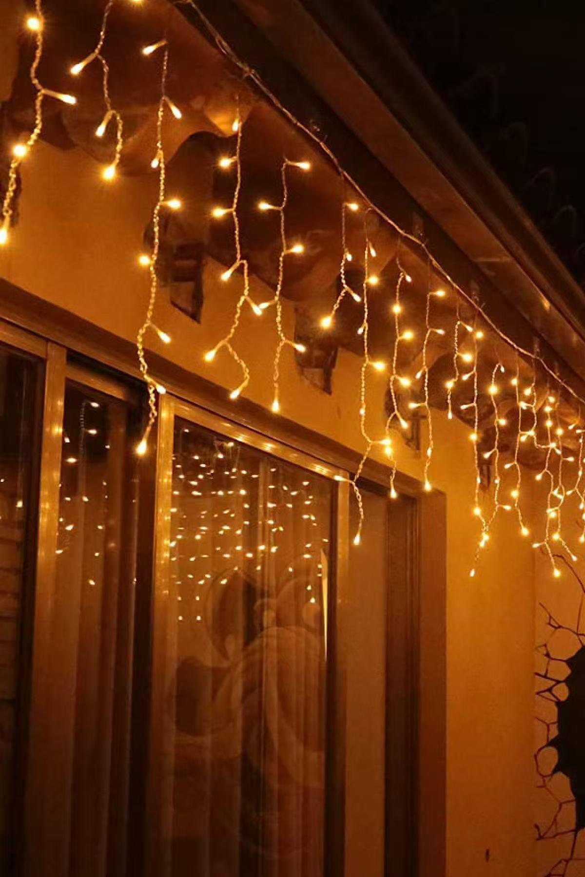 4 Metre Saçak Perde Led Işıltı Efektli İç Mekan 