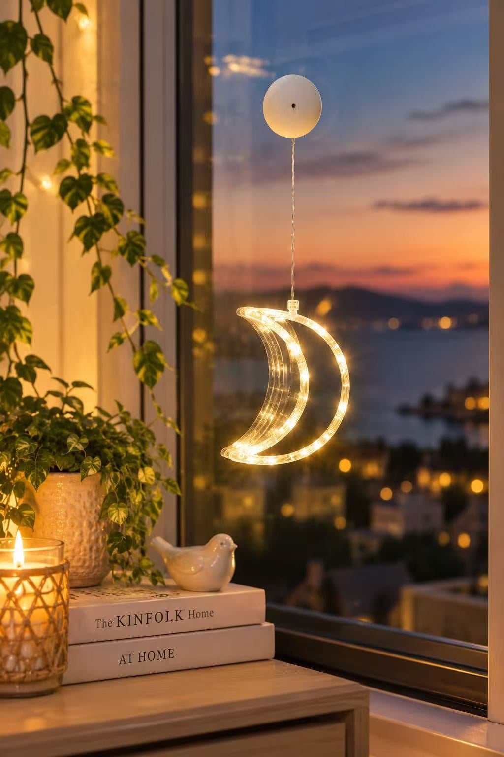 Ay Led Işıklı Vitrin,Kapı Ve Cam Süsü