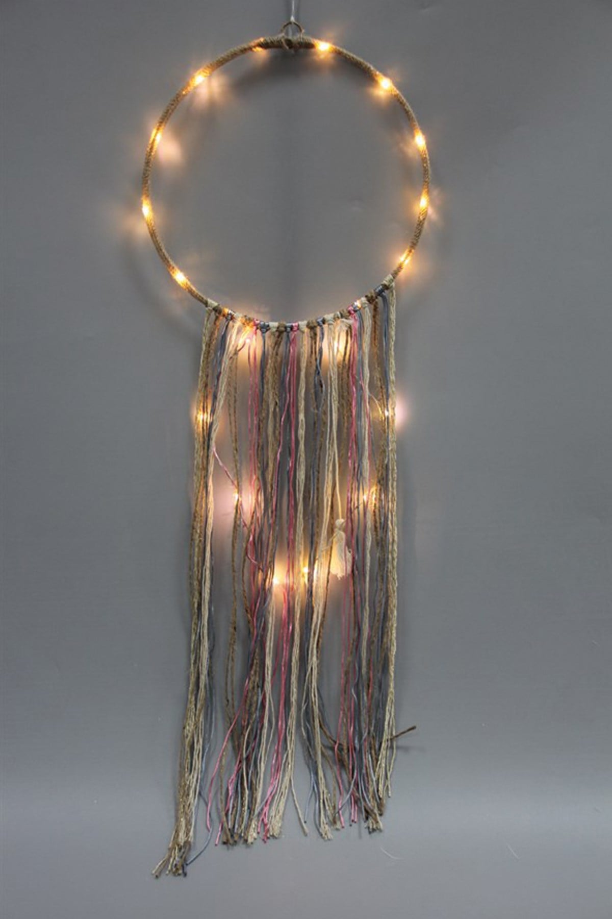 METAL DAİRE DREAMCATCHER LED IŞIKLI  DUVAR SÜSÜ