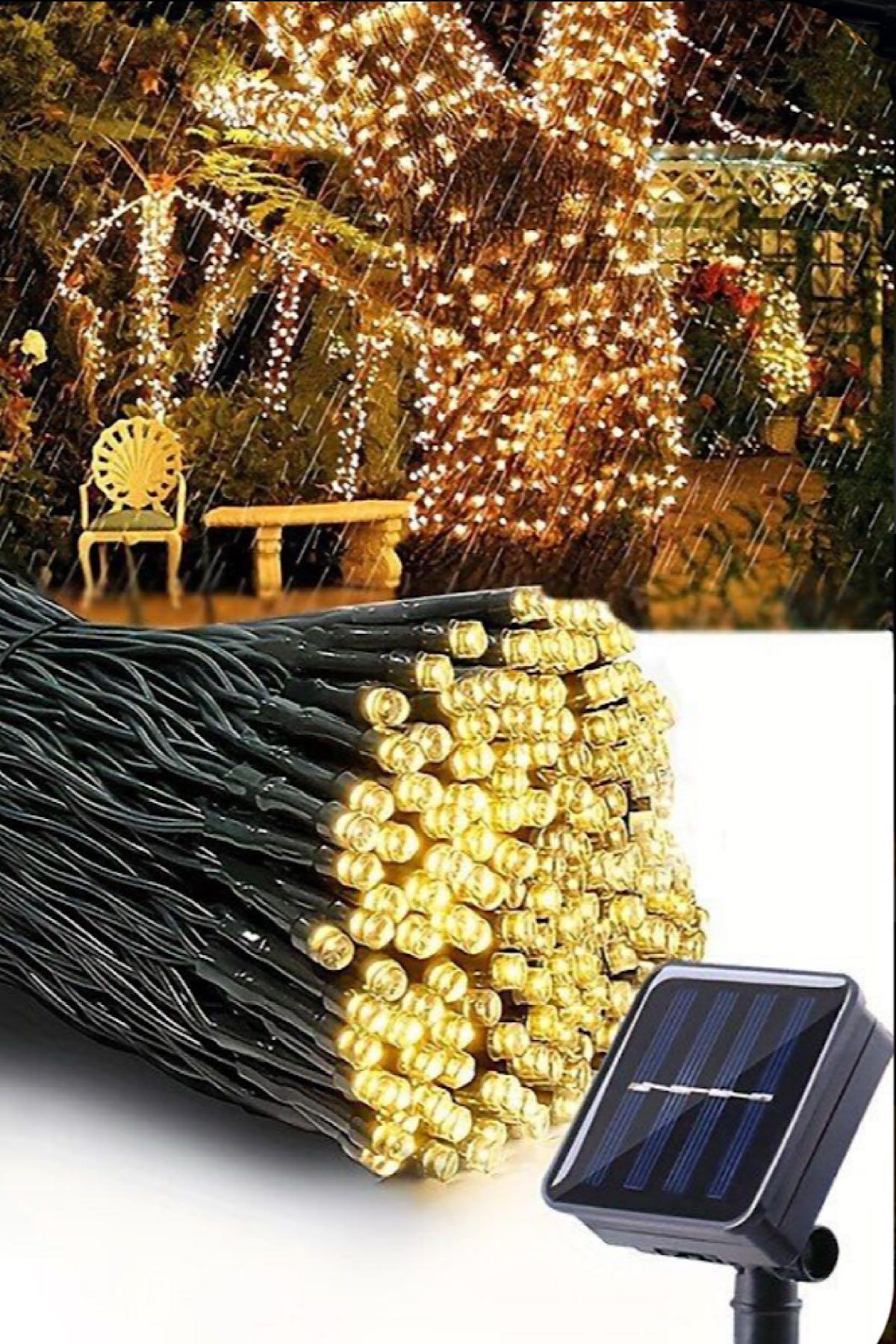 Solar Led Işık 10 Metre 100 Led