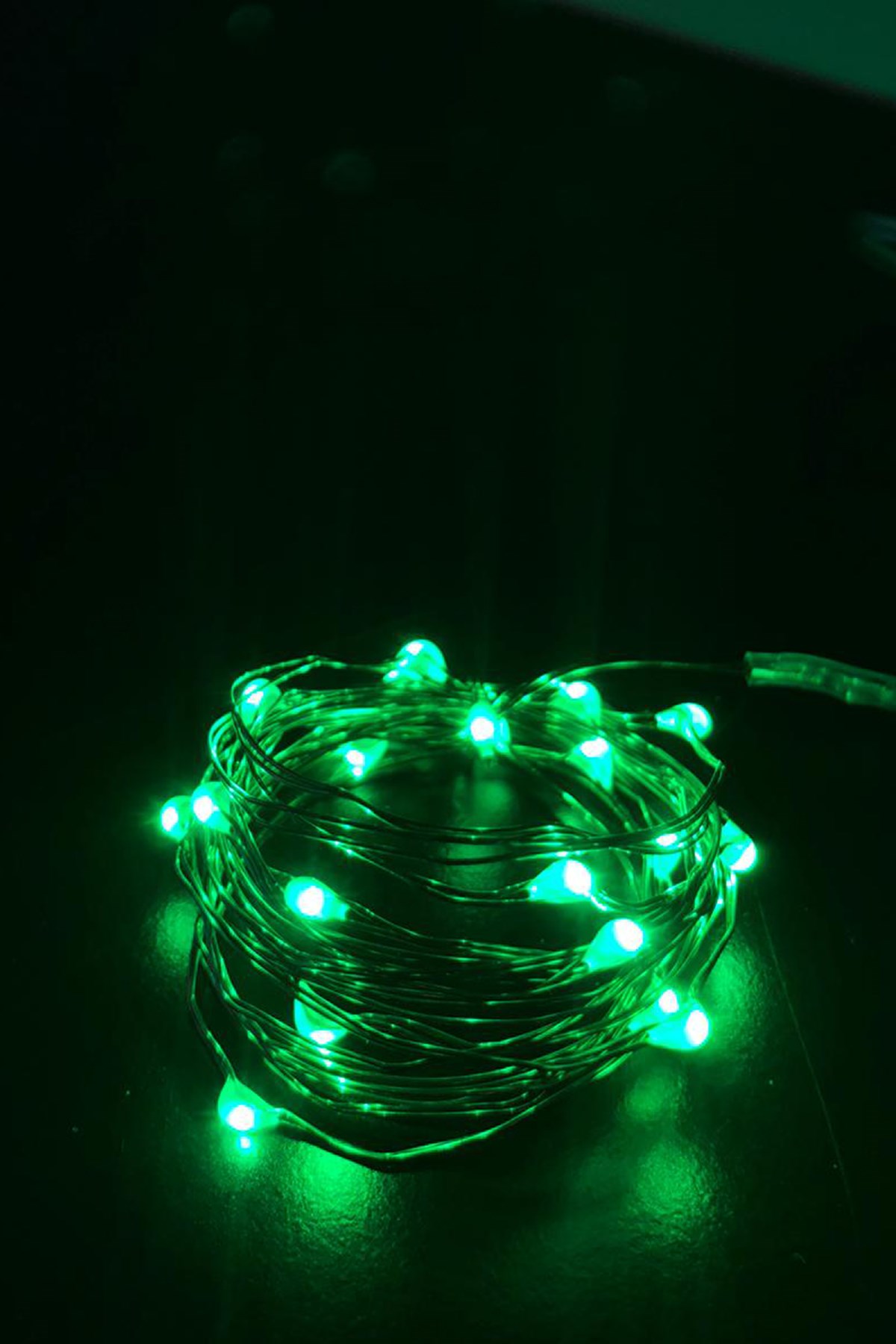 Yeşil Bakır Tel Led Işık