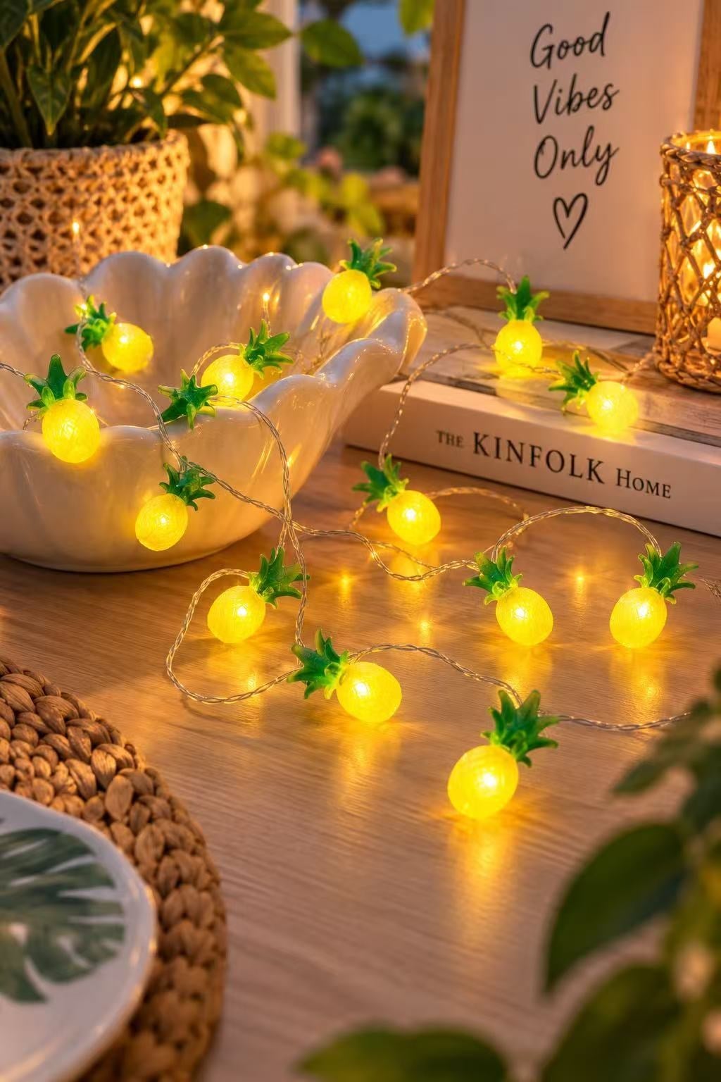 Ananas Gümüş Tel Led