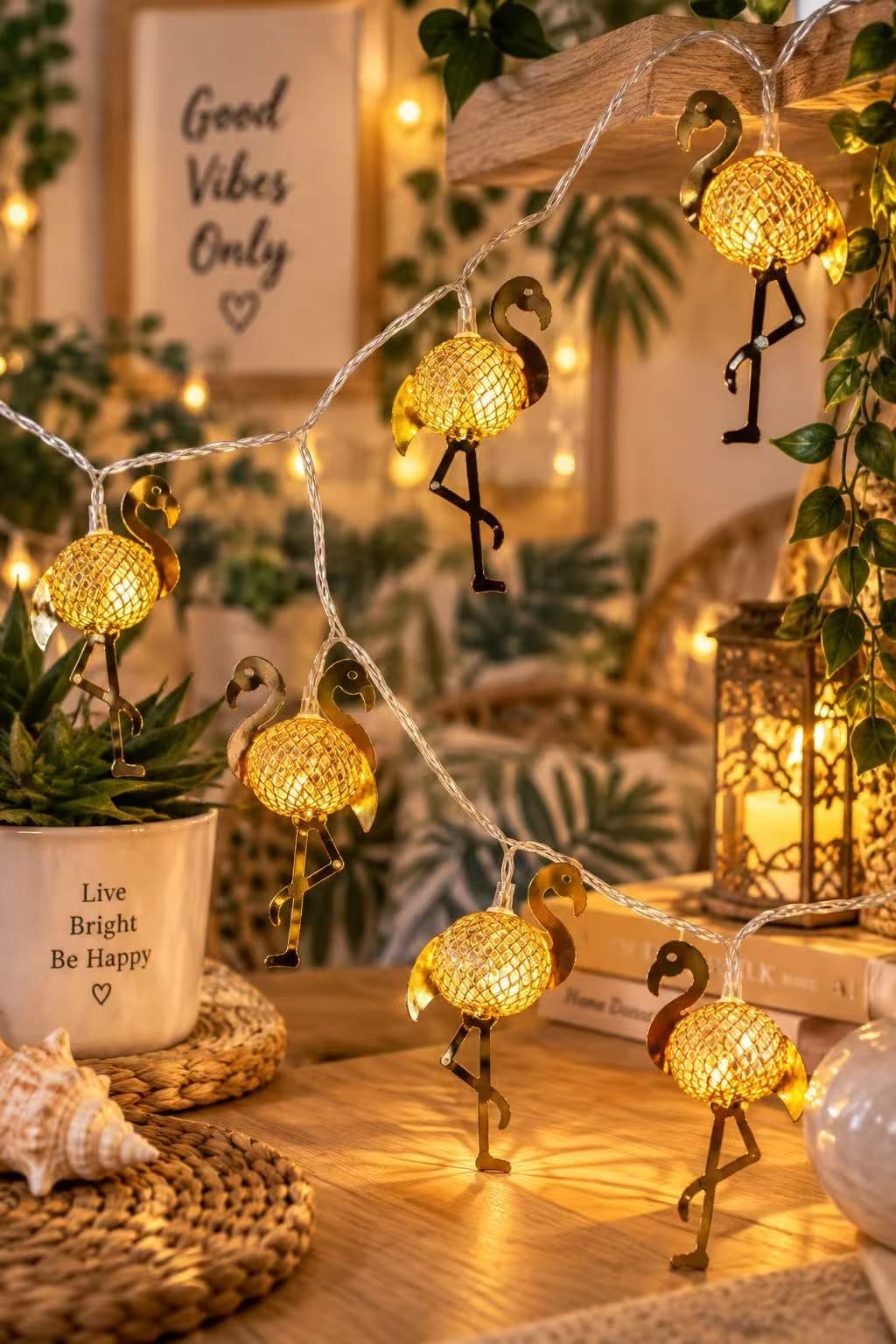 Gold Flamingo Işık Zinciri