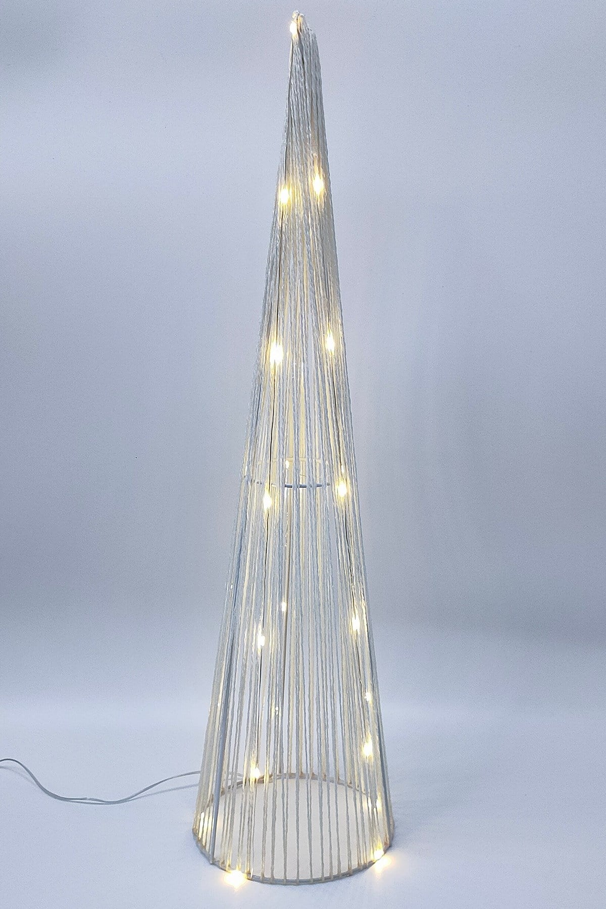 Led Işıklı Metal Çam Dekor