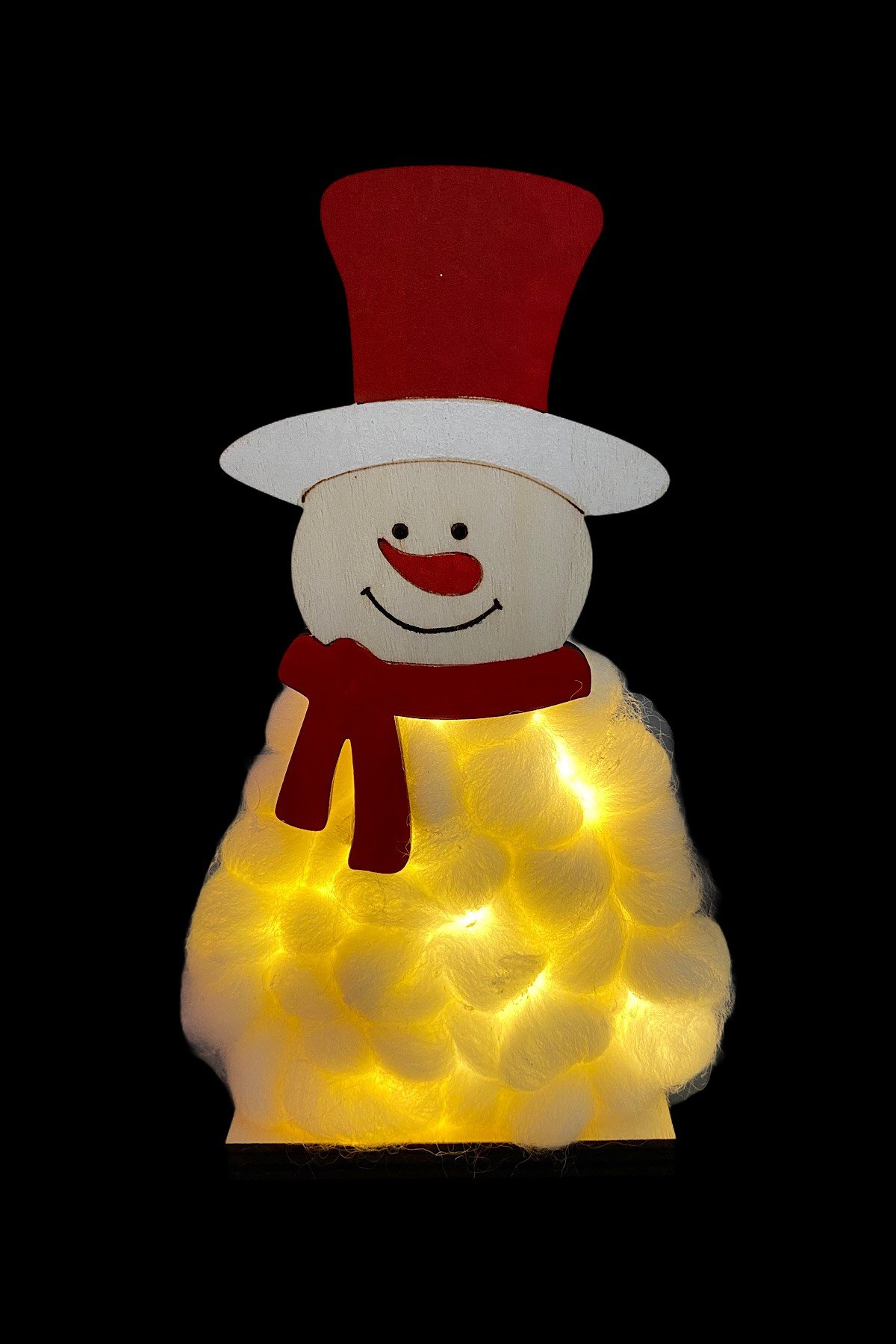 Led Işıklı Yünlü Kardanadam Dekor