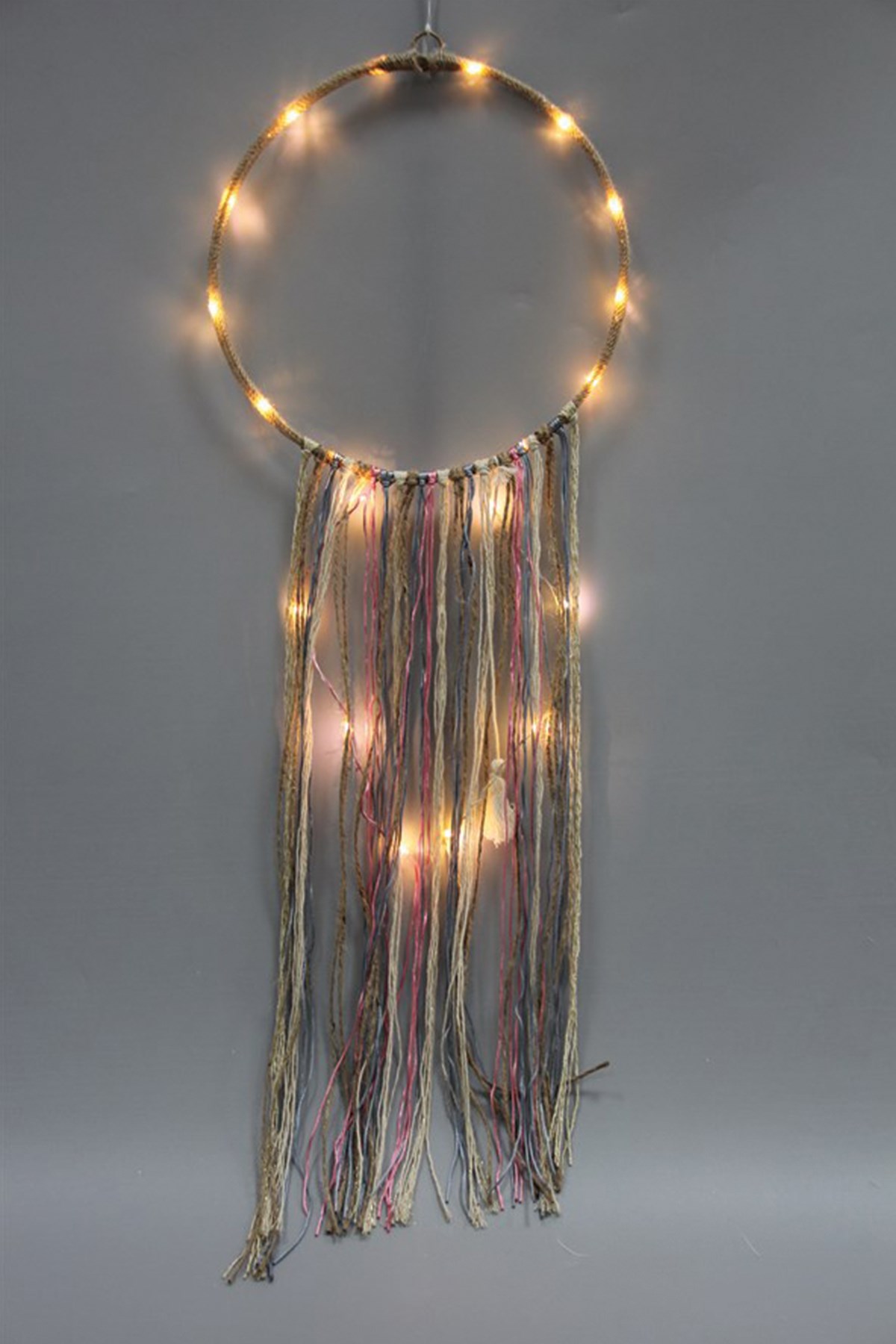 METAL DAİRE DREAMCATCHER LED IŞIKLI  DUVAR SÜSÜ