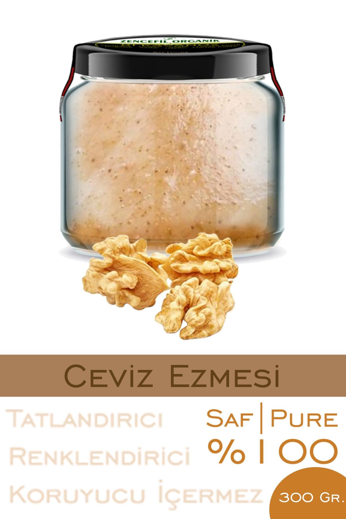 %100 Saf Ceviz Ezmesi Şeker İlavesiz Bi Kavanoz 330 cc. Cam Kavanozda Katkısız Yerli Ceviz Ezmesi