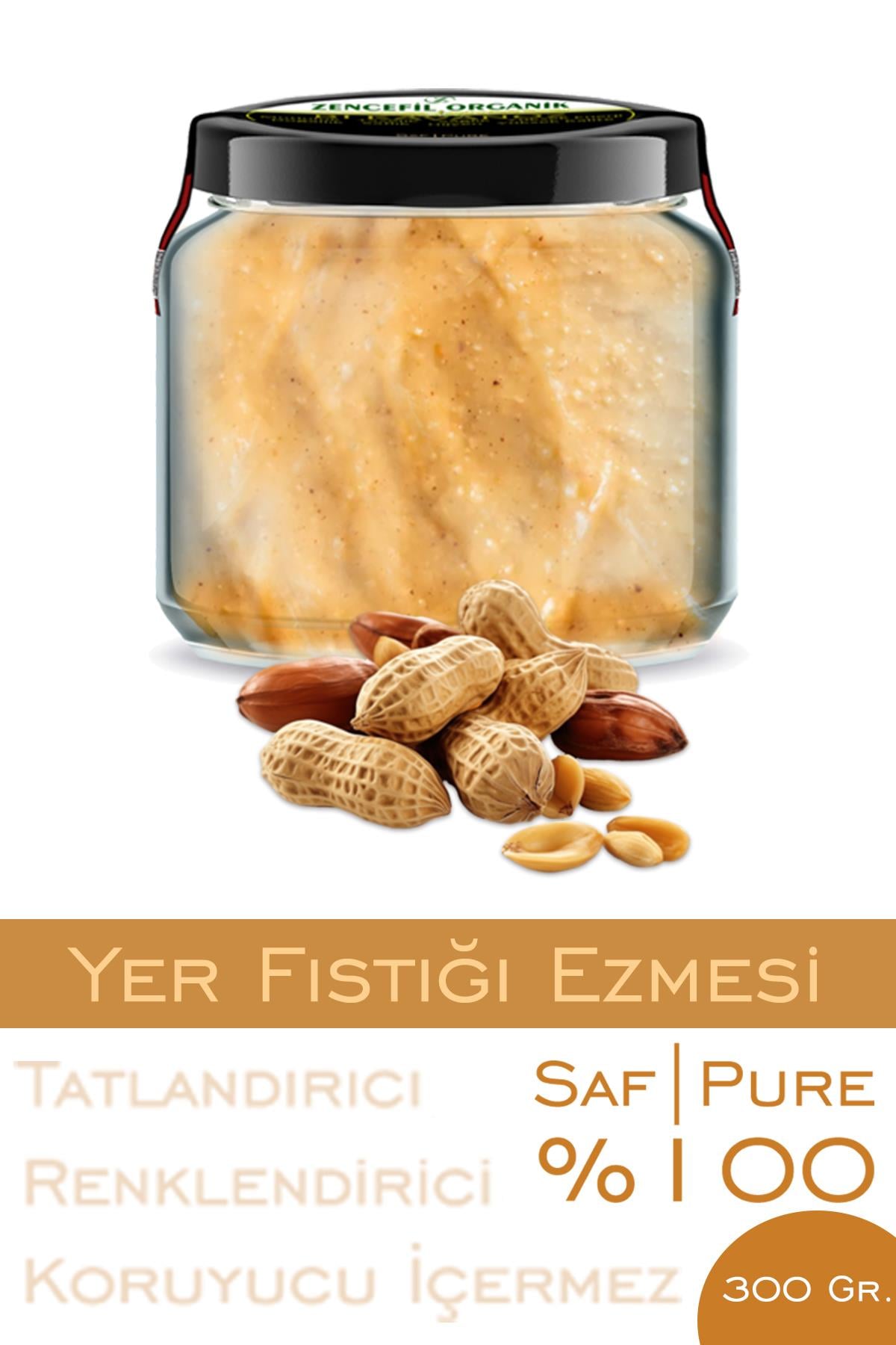 %100 Saf Yer Fıstığı Ezmesi Şeker İlavesiz Bi Kavanoz 330 cc. Cam Kavanozda Katkısız Fıstık Ezmesi