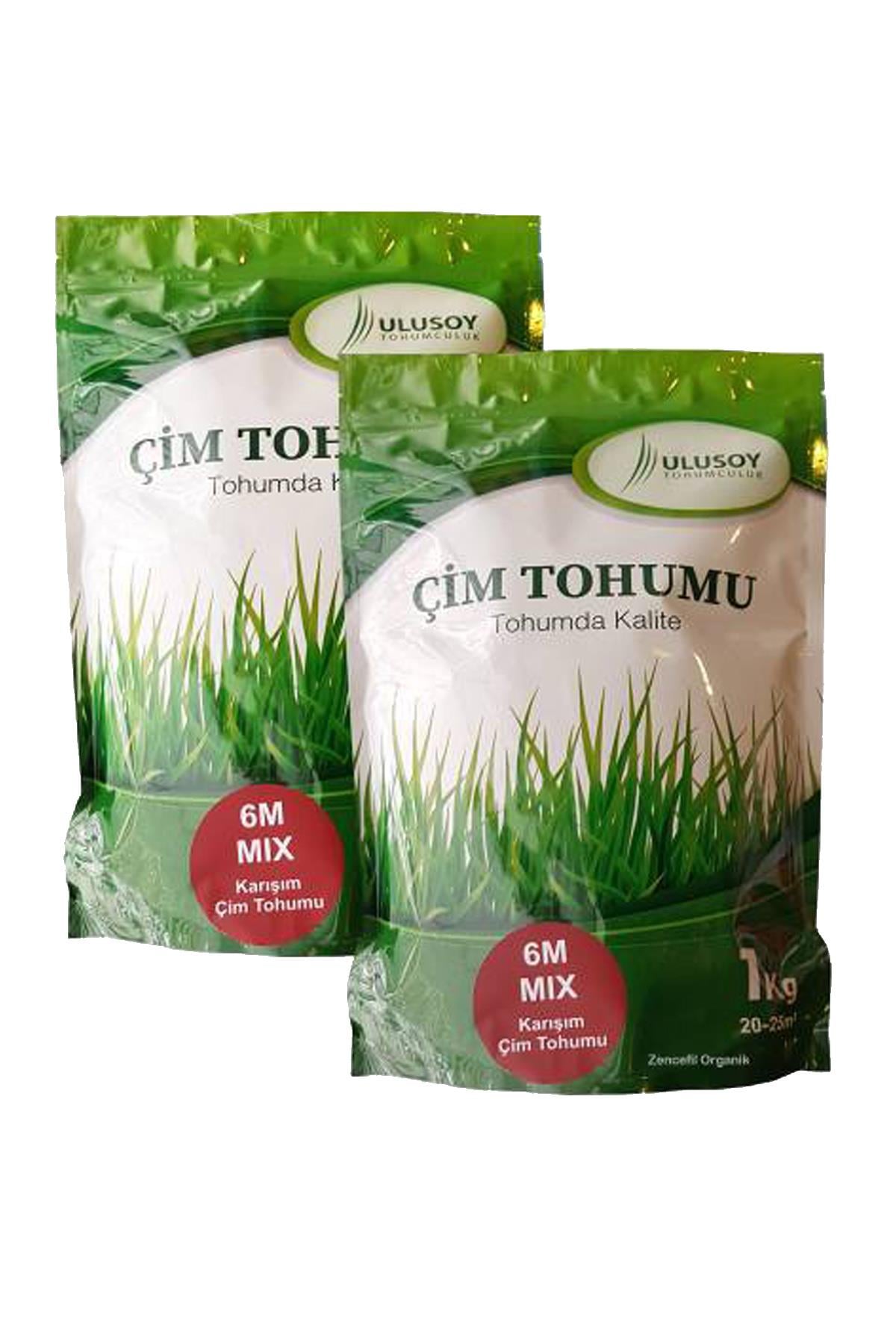 2 Adet 6 Karışım Çim Tohumu Ulusoy 6 Mix İthal Çim Tohumu