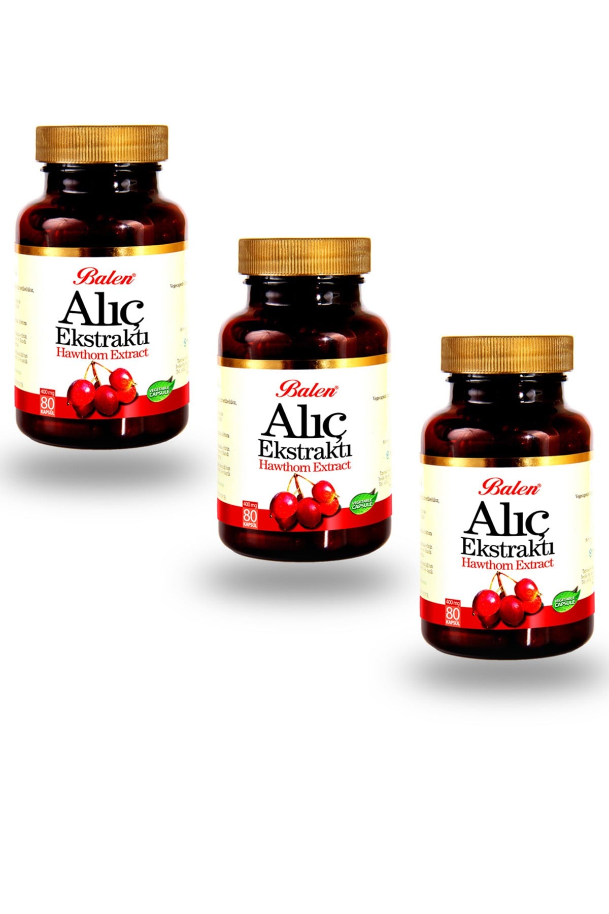 3 Kutu Balen Alıç Meyvesi Ekstraktı Kapsül 80 x 375 Mg x 3