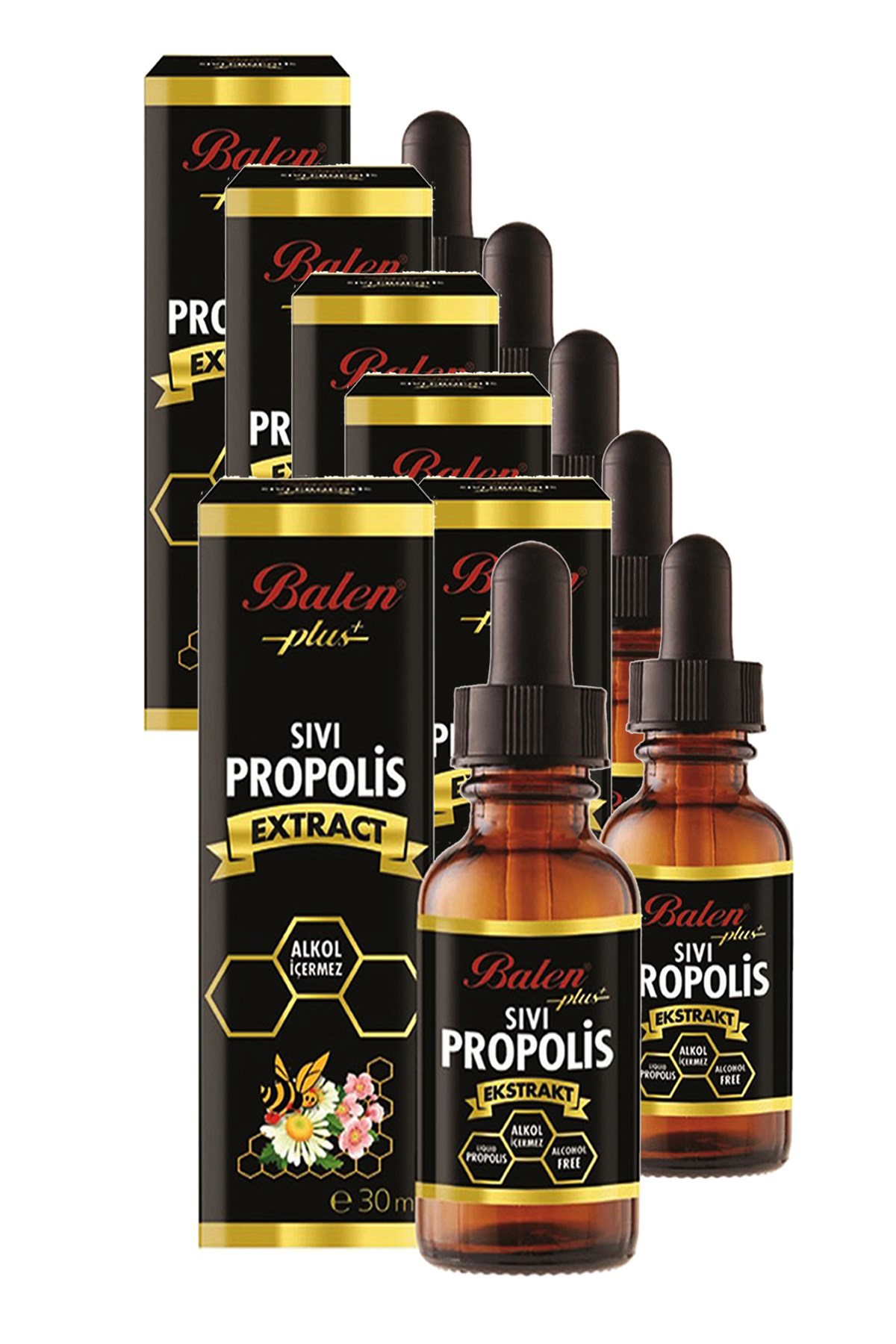 6 Adet Balen Sıvı Propolis Ekstraktı Su Bazlı 30 Ml x 6