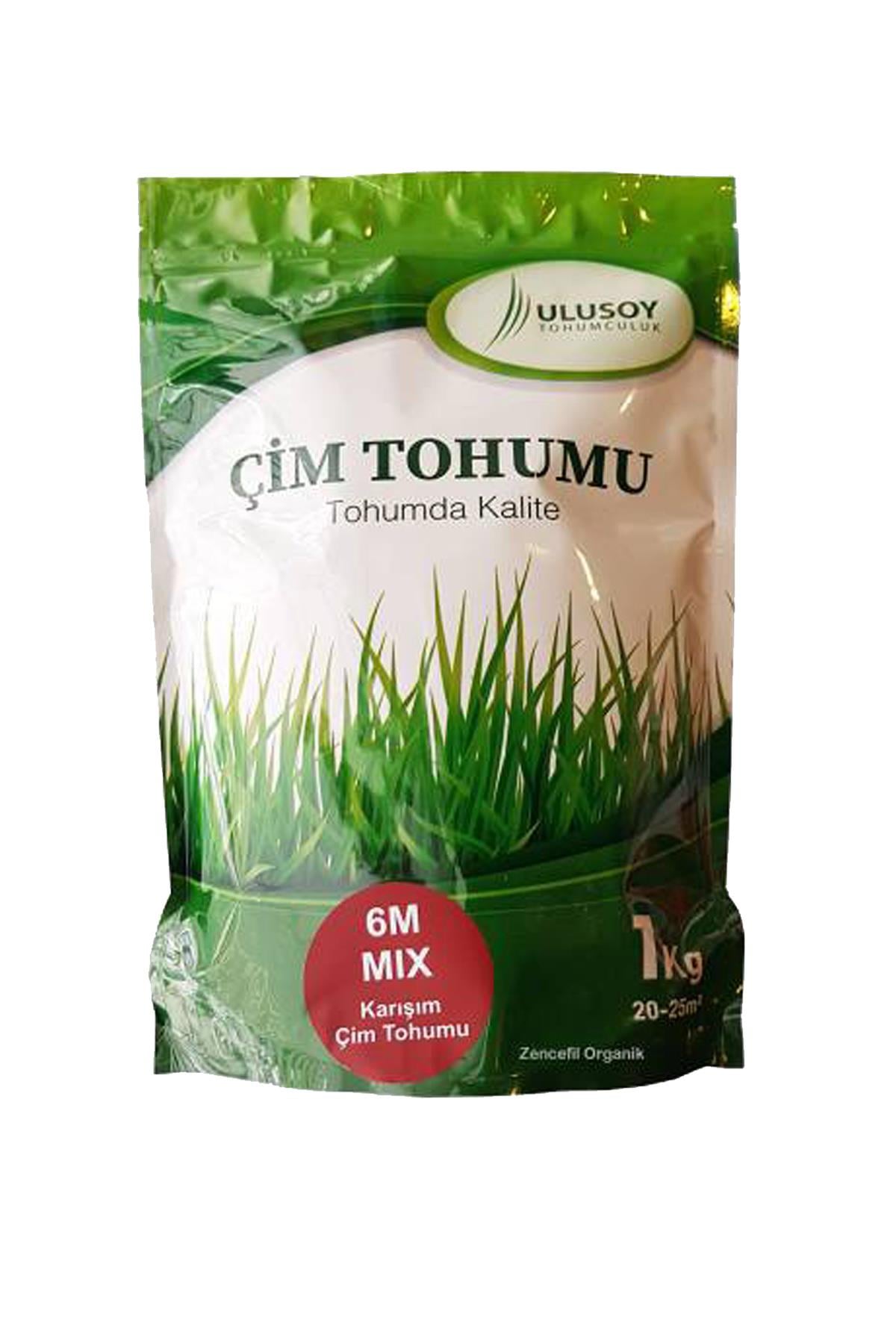 6 Karışım Çim Tohumu Ulusoy 6 Mix İthal 1 Kg Ambalajında
