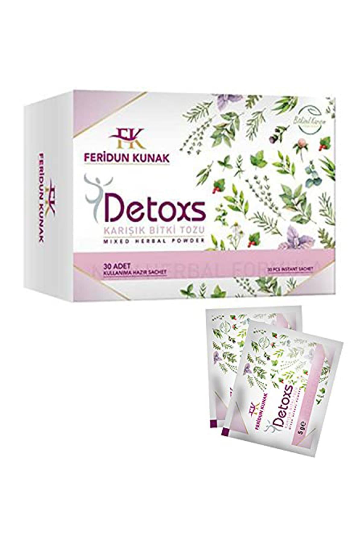 Feridun Kunak Detoxs Karışık Bitki Tozu 30 Adet Detoks Çayı Bitkisel Karışım Feridun Ferudun Konak