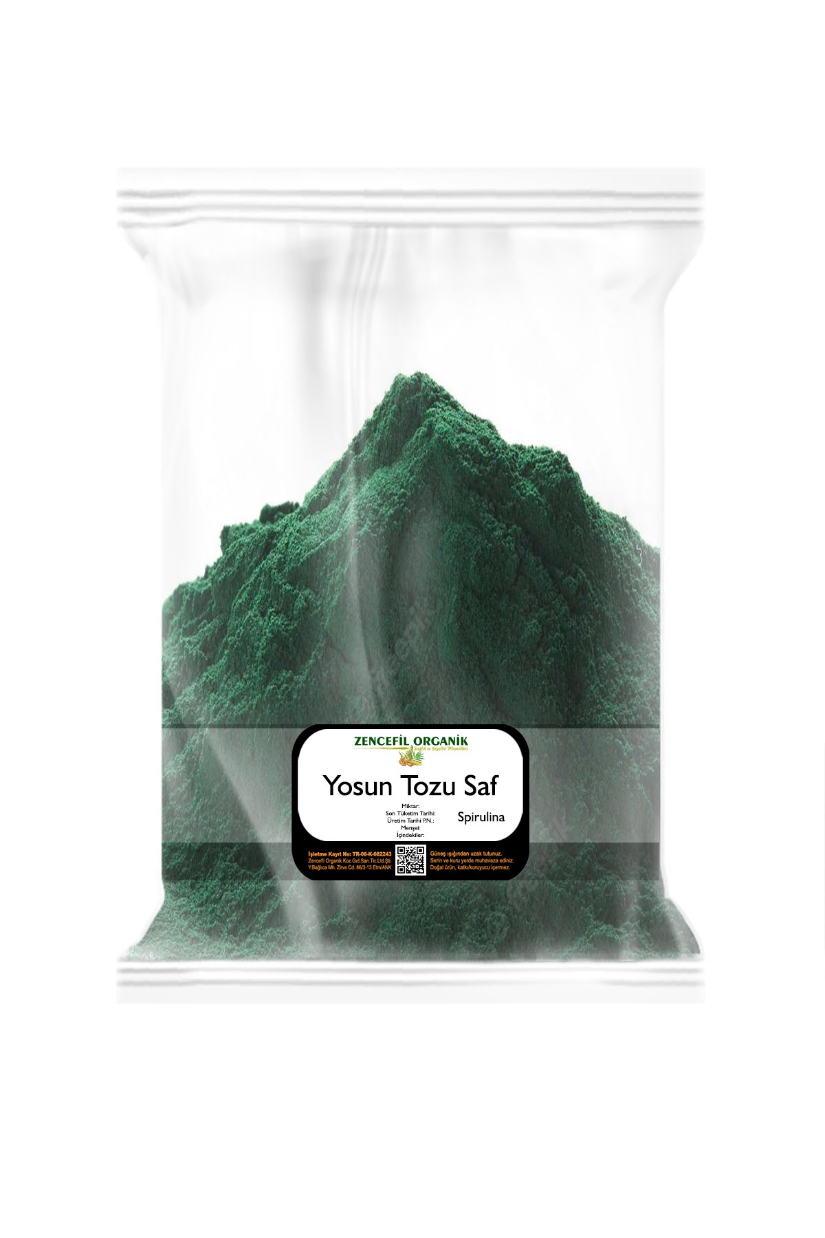 Saf Yosun Tozu - Toz Spirulina - Zencefil Organik