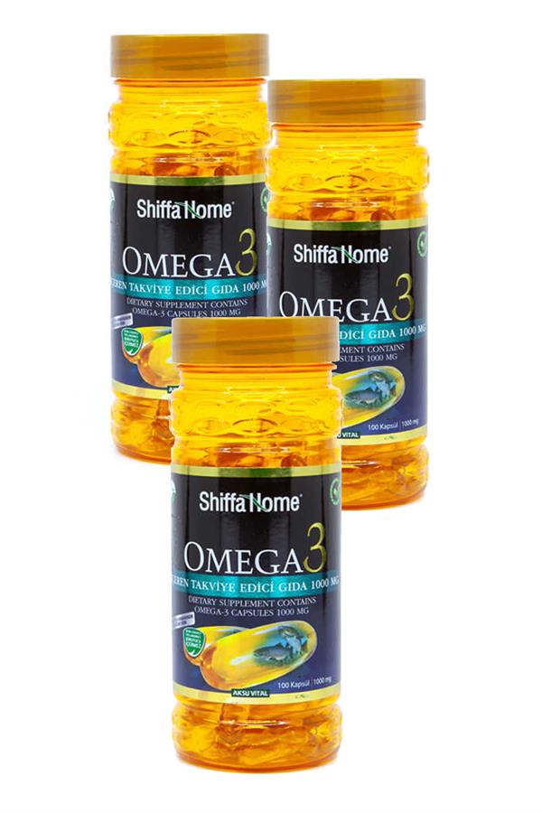 3 Kutu Aksu Vital Shiffa Home Omega 3 Balık Yağı 1000 Mg x 100 Softgel x 3