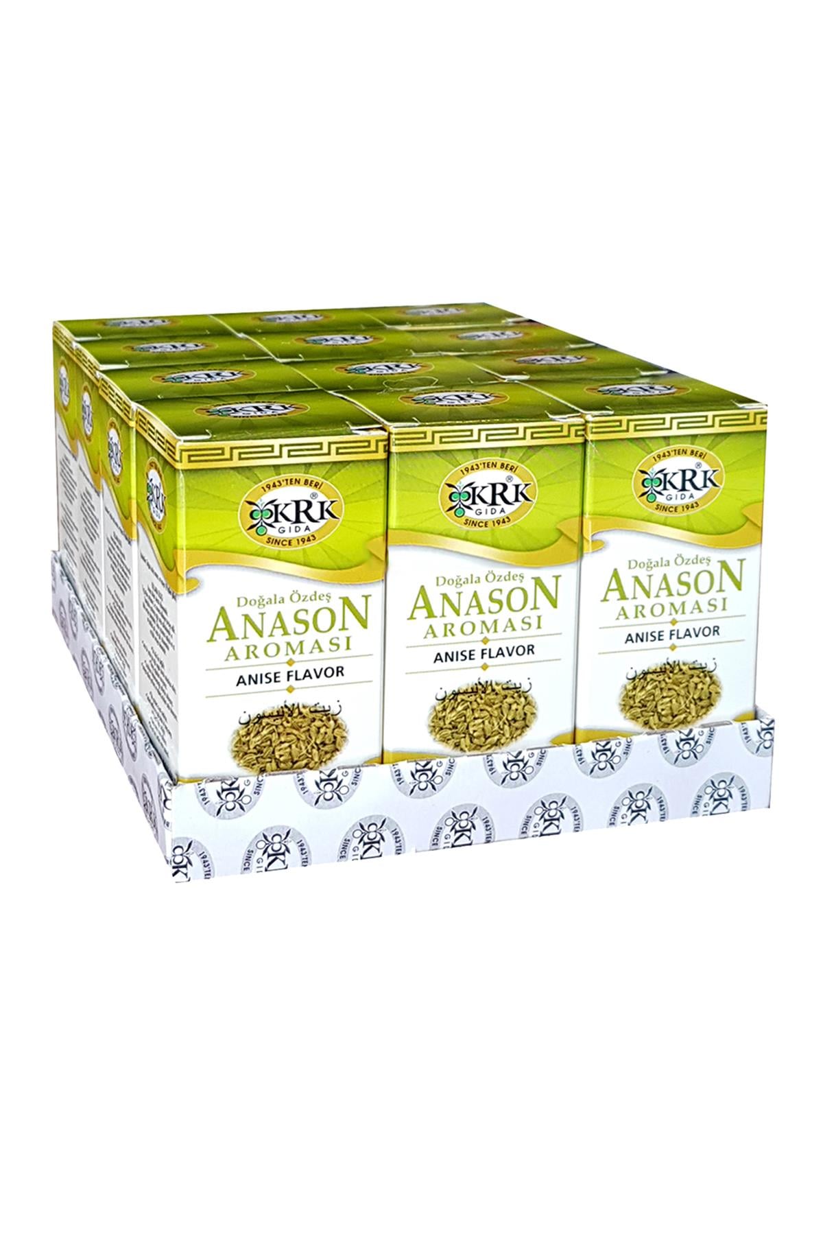 12 Adet Krk Anason Aroması 20 cc Cam Şişelerde