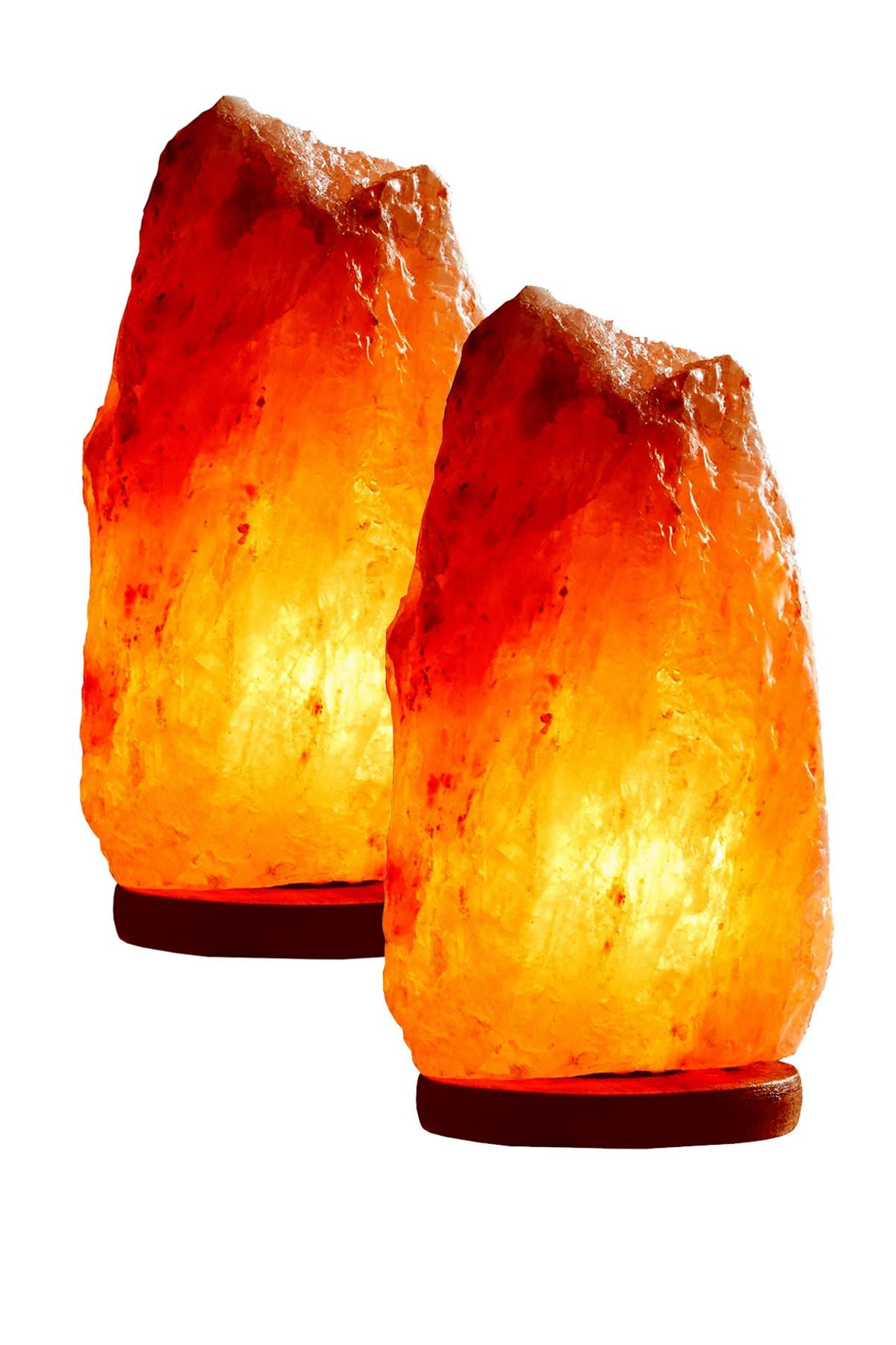 2 Adet Himalaya Tuz Lambası 4-6 Kg Kaya Tuzu Lambası