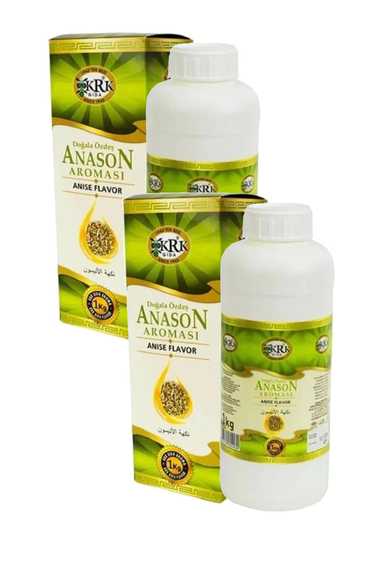 2 Adet Krk Anason Aroması 1 LT'lik Büyük Boy Orijinal Anason Yağı (Aroması)