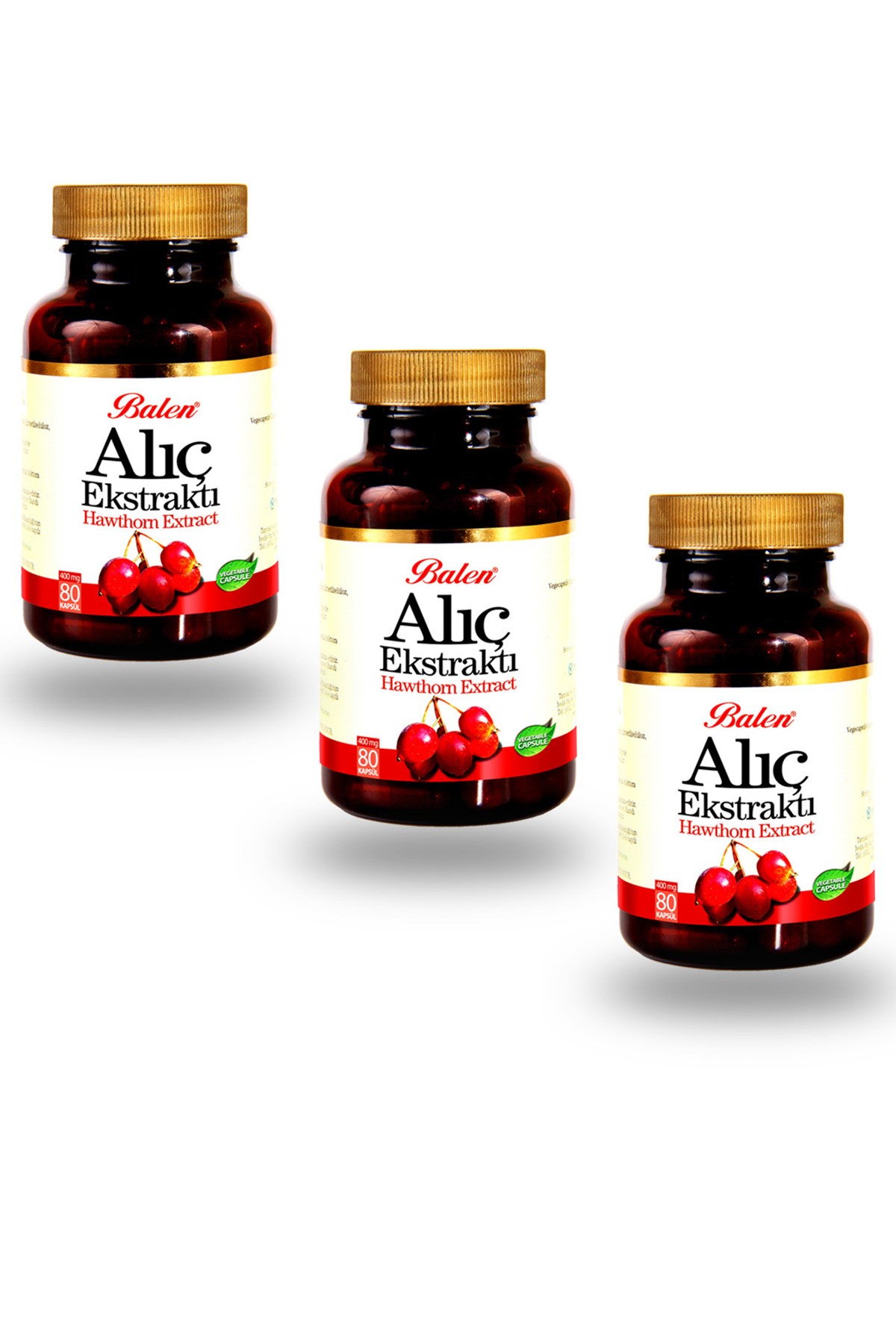 3 Kutu Balen Alıç Meyvesi Ekstraktı Kapsül 80 x 375 Mg x 3