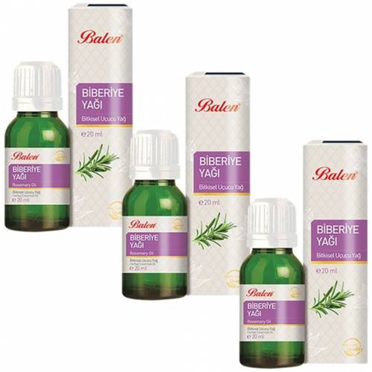 3 Kutu Balen Biberiye Yağı 20 Ml İçilebilir Doğal Bitkisel Uçucu Yağ