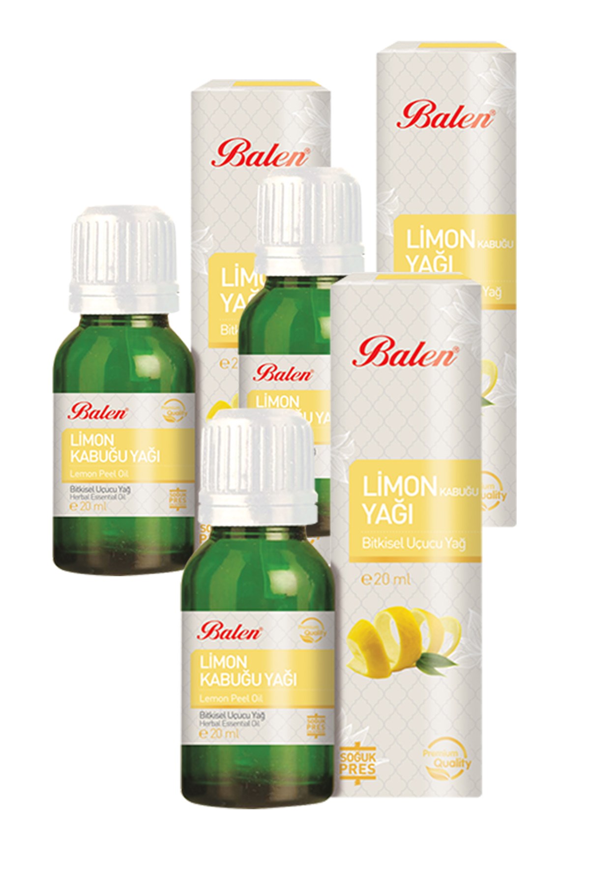 3 Kutu Balen Limon Kabuğu Yağı Doğal Bitkisel Uçucu Yağ 20 Ml Saç Ve Cilt Bakım Yağı Soğuk Pres